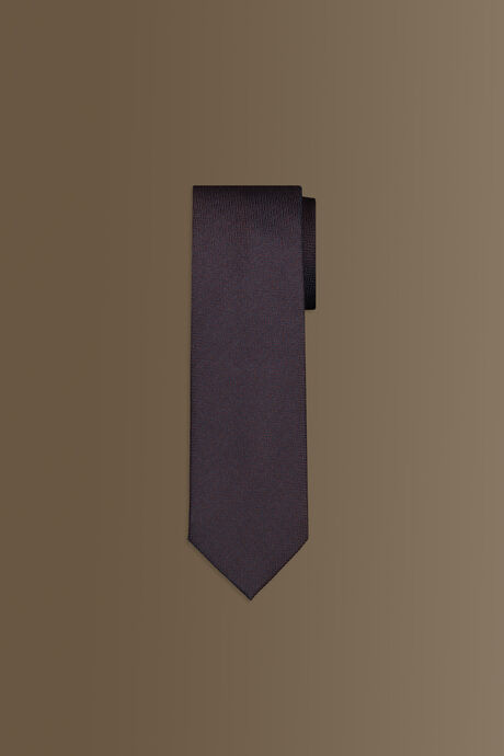 Cravatta misto bamboo - tessuto spigato