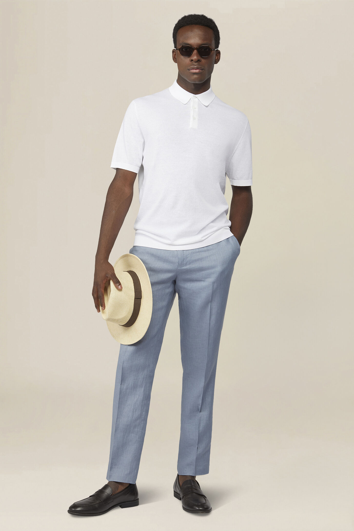 Polo uomo a maglia in 100% cotone regular fit image number 1