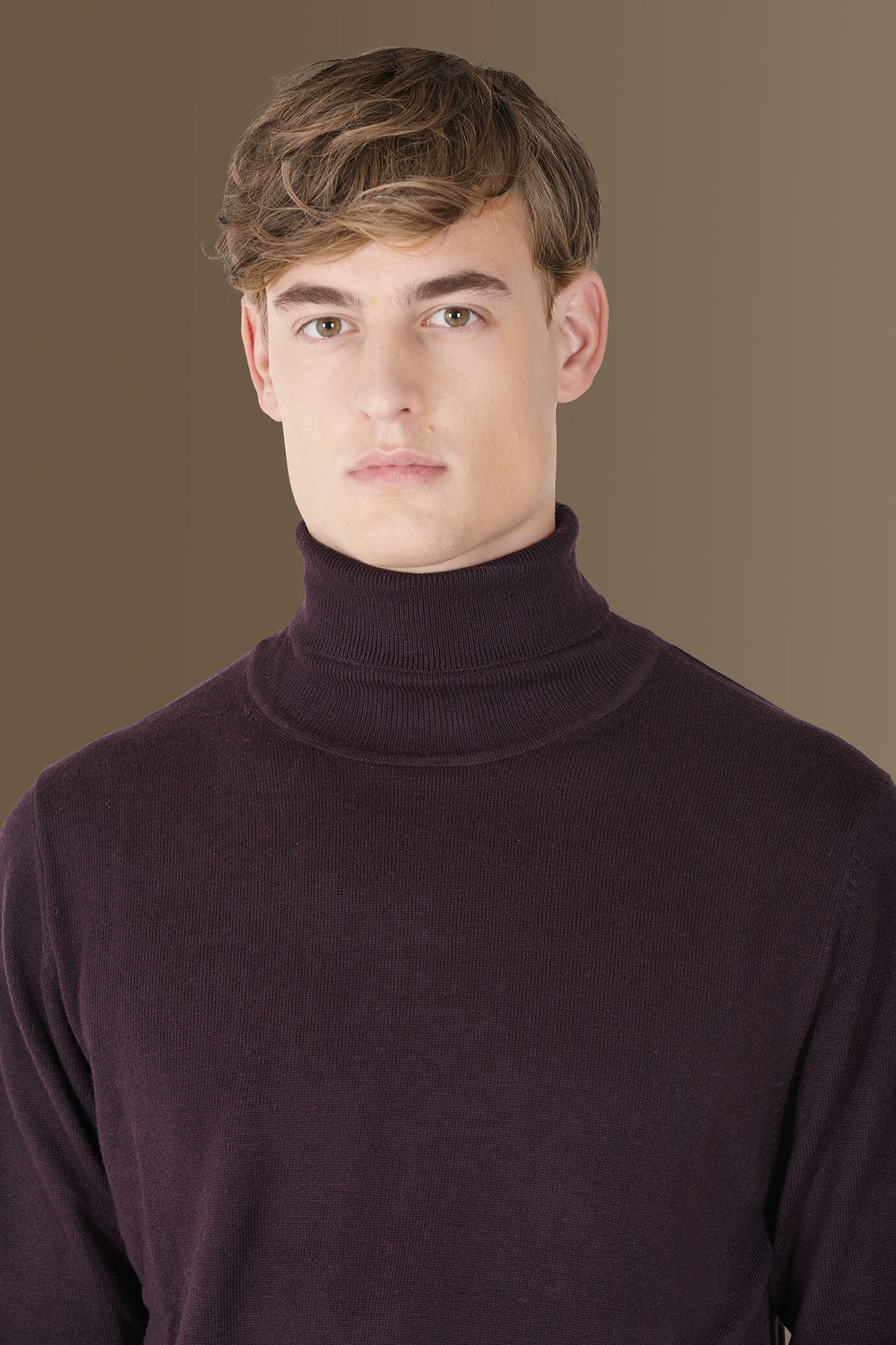Maglia collo alto misto lana e cotone image number 1