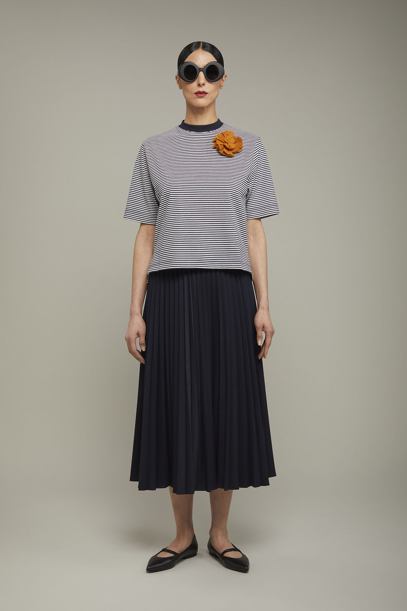 T-shirt femme en 100&nbsp;% jersey de coton coupe r&eacute;guli&egrave;re image number 0