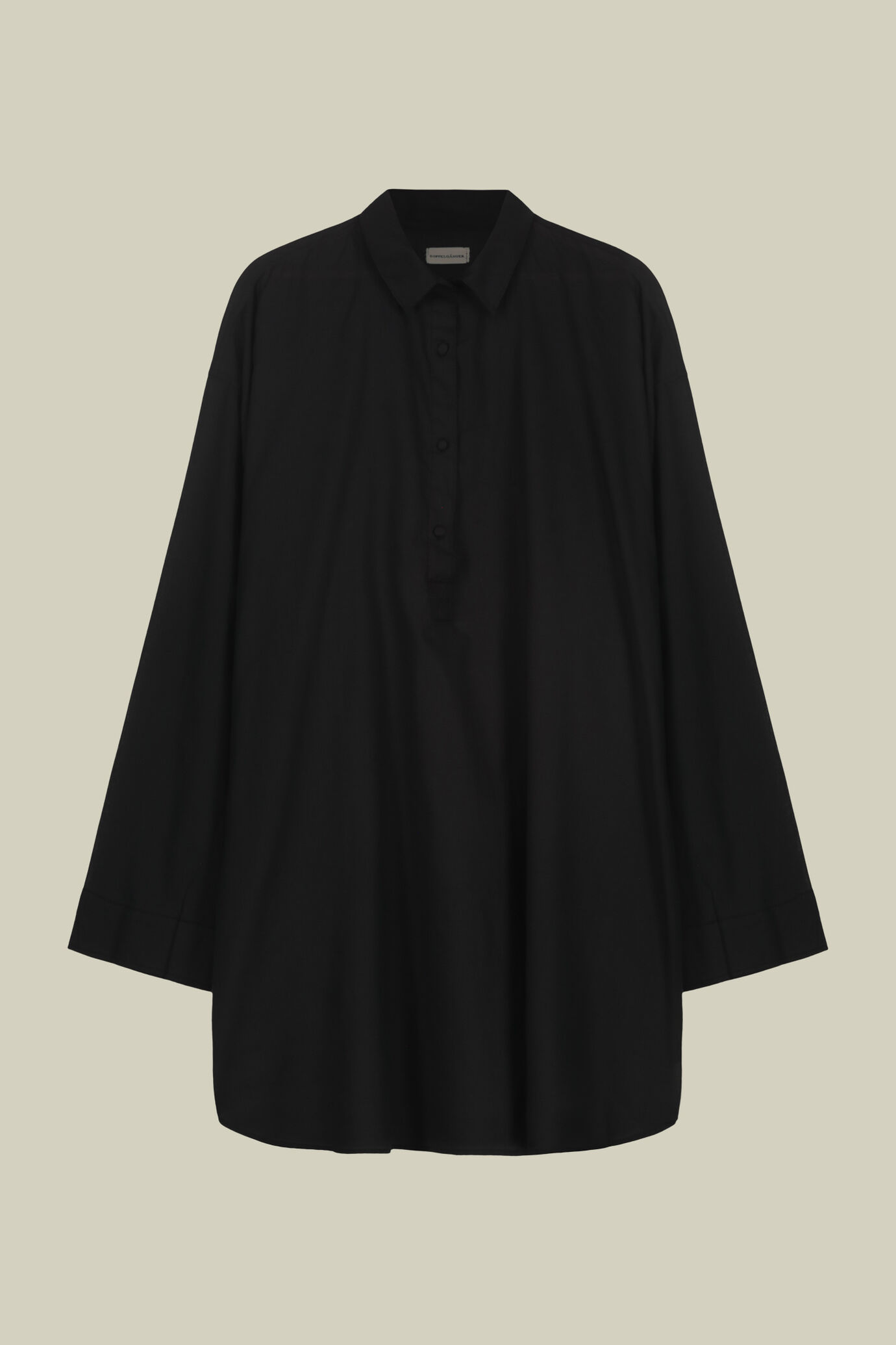 Women's oversized button-up shirt in single-colour cotton muslin image number 5
