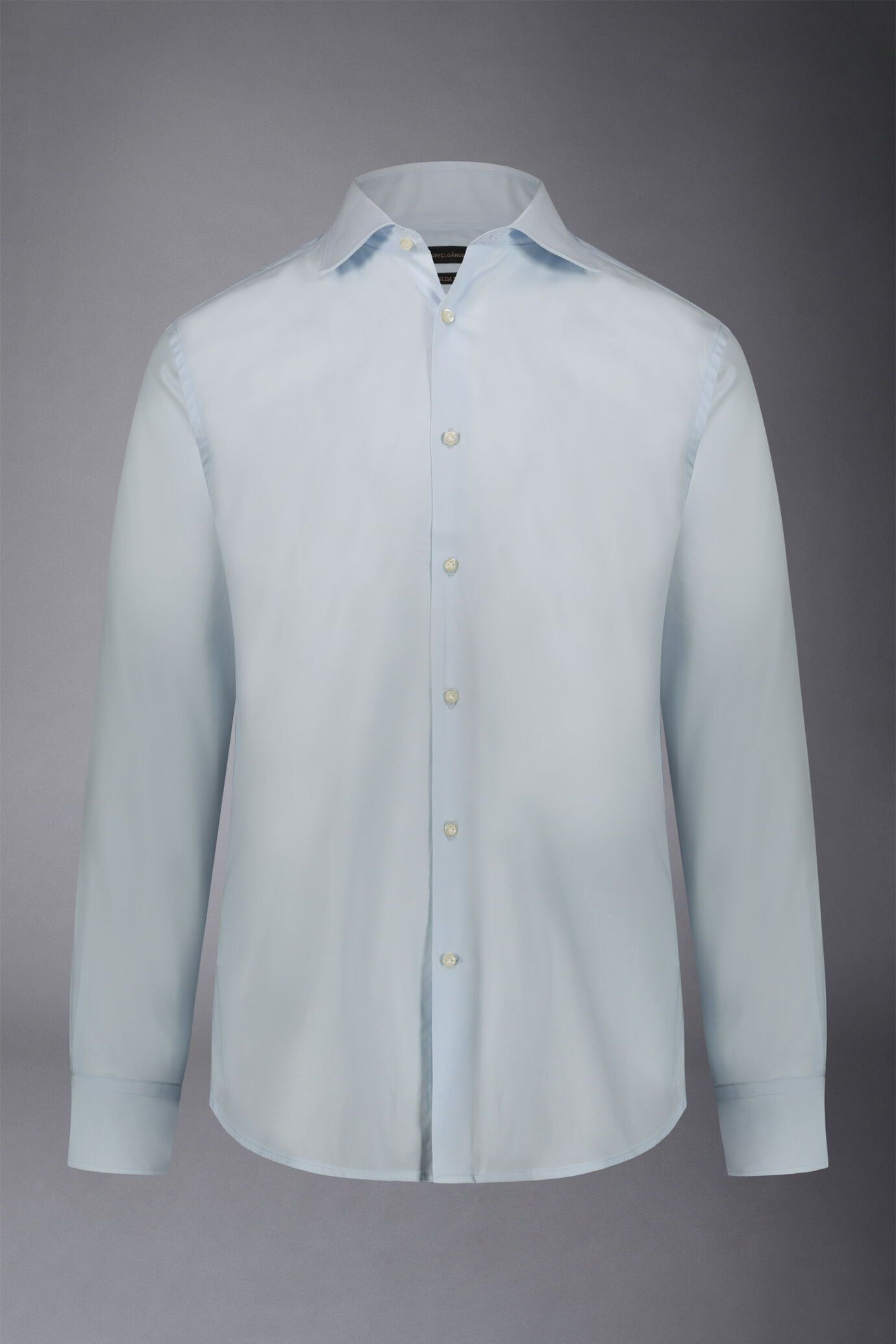 Camicia classica uomo collo francese slim fit tessuto armaturato image number 5