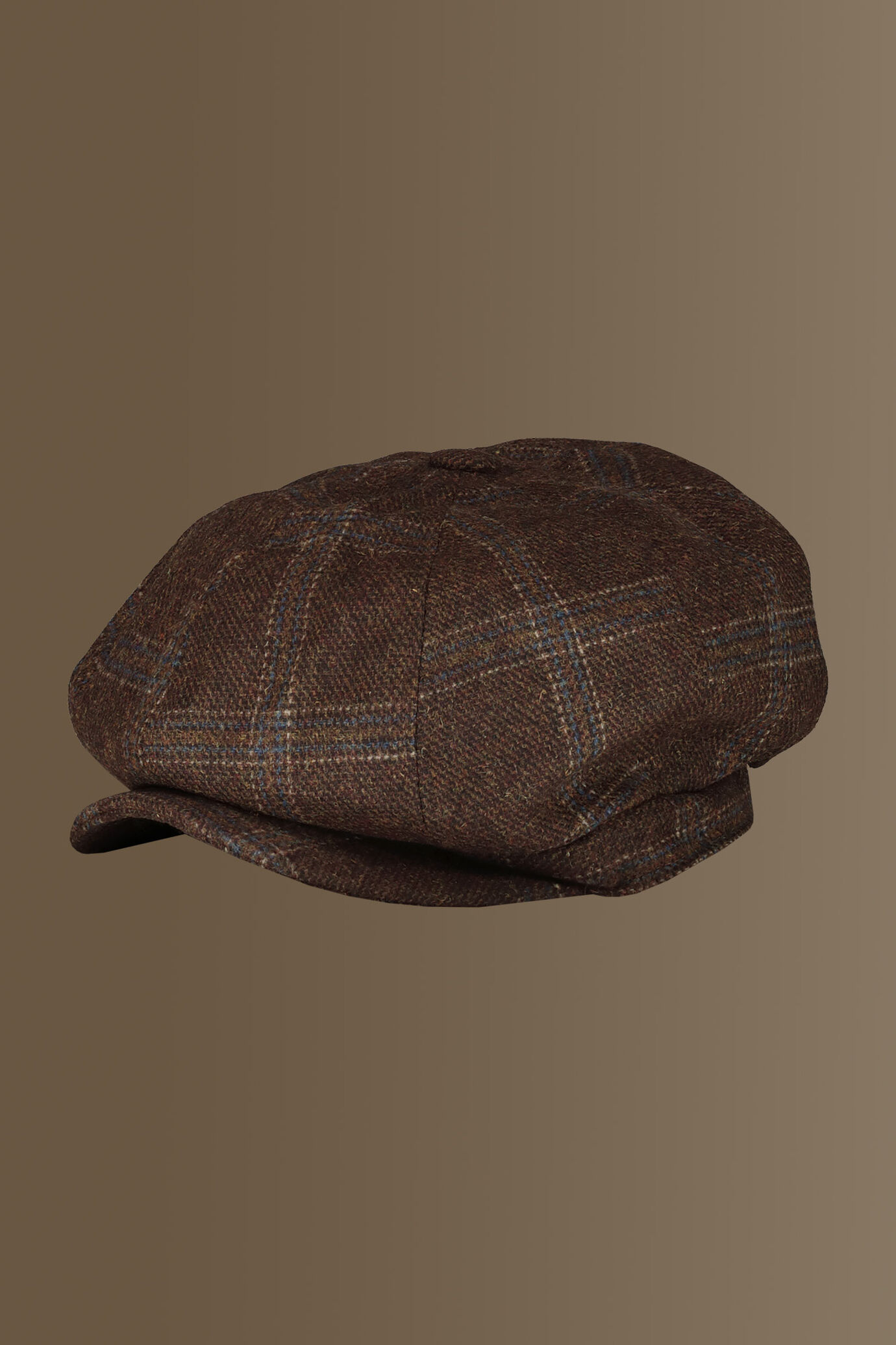 Cappello newsboy misto lana - tessuto a quadri image number 1