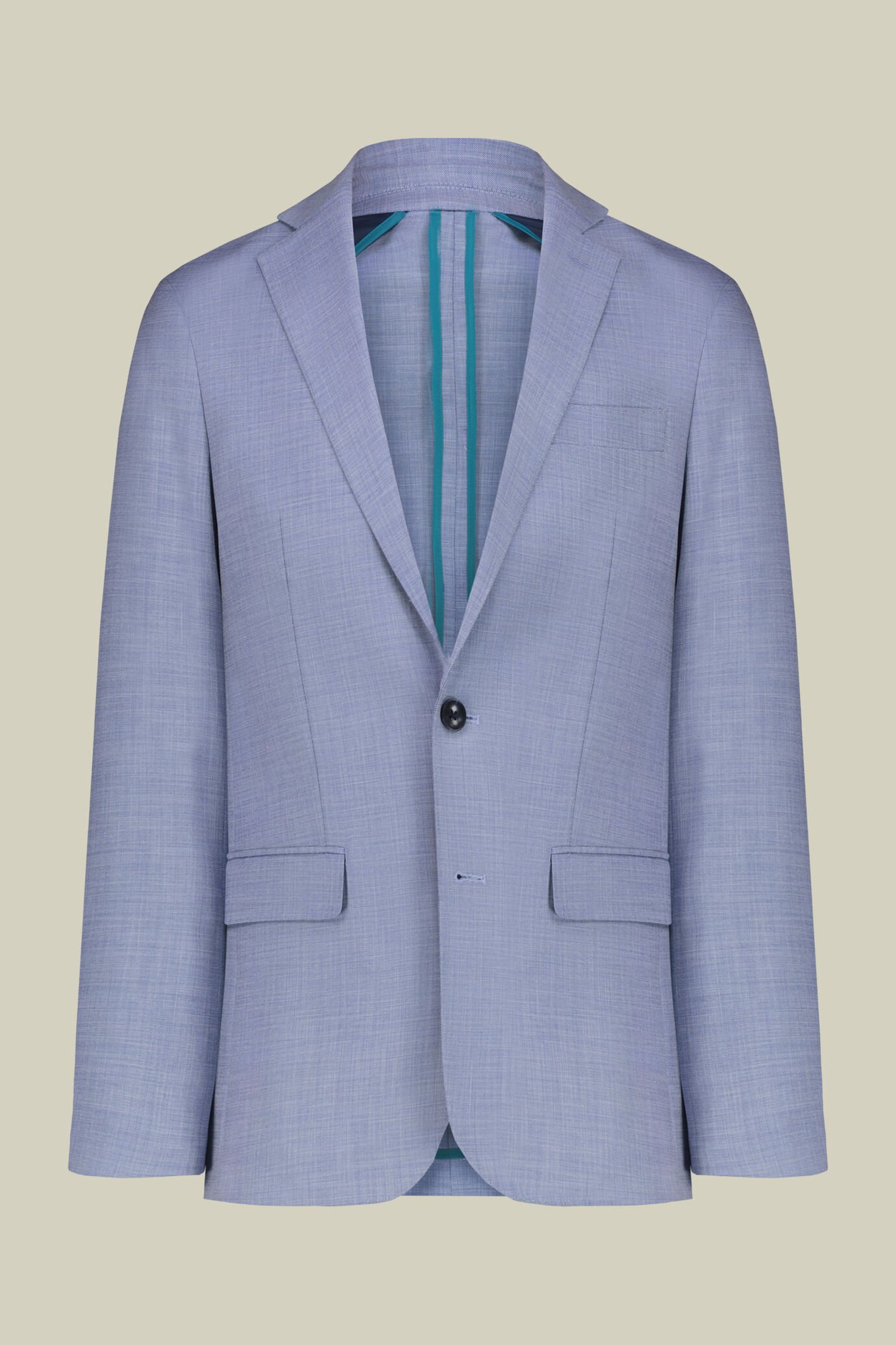 Men's single-breasted suit in grisaille fabric, regular fit