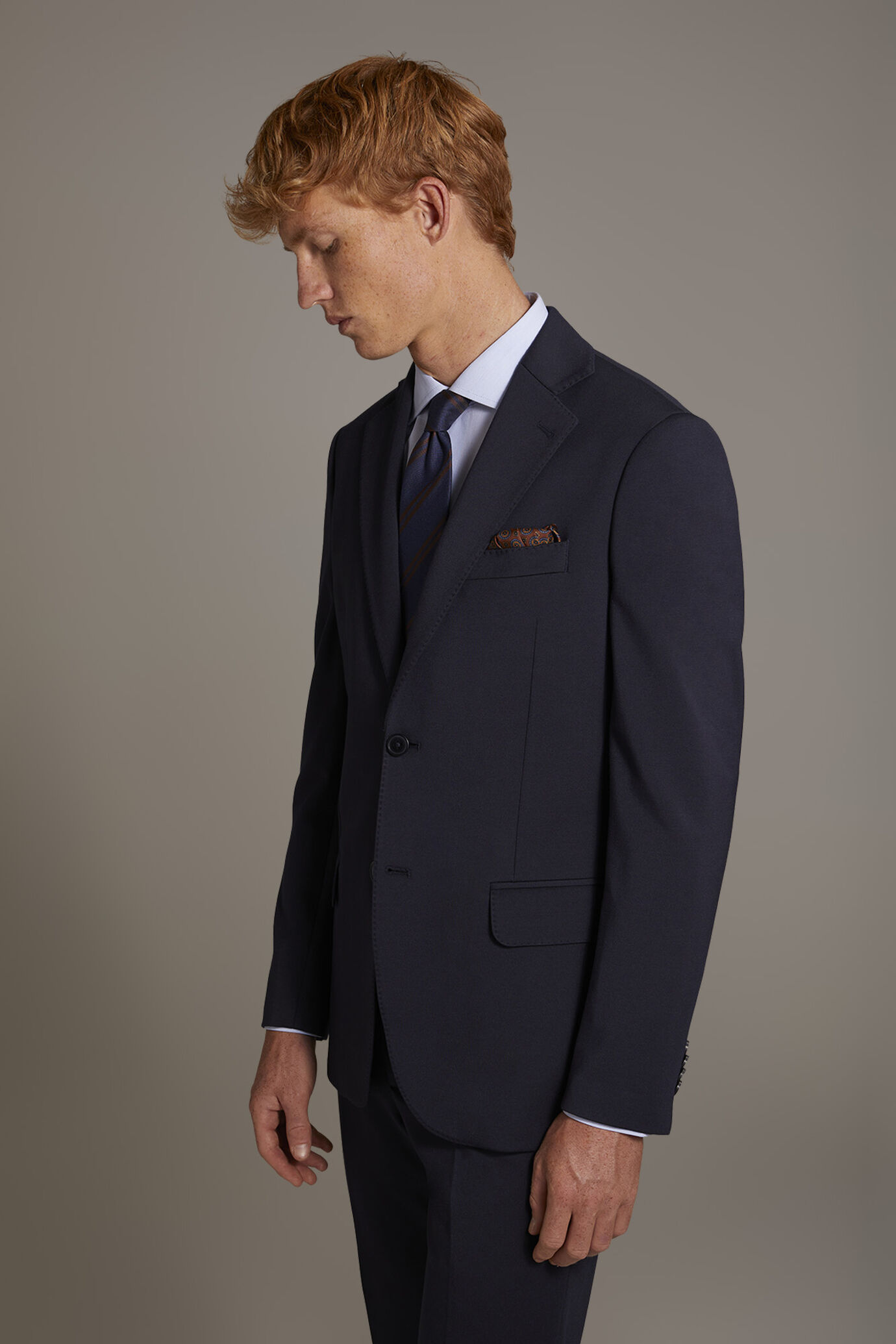 Single-breasted jersey jacket with flap pockets image number 2
