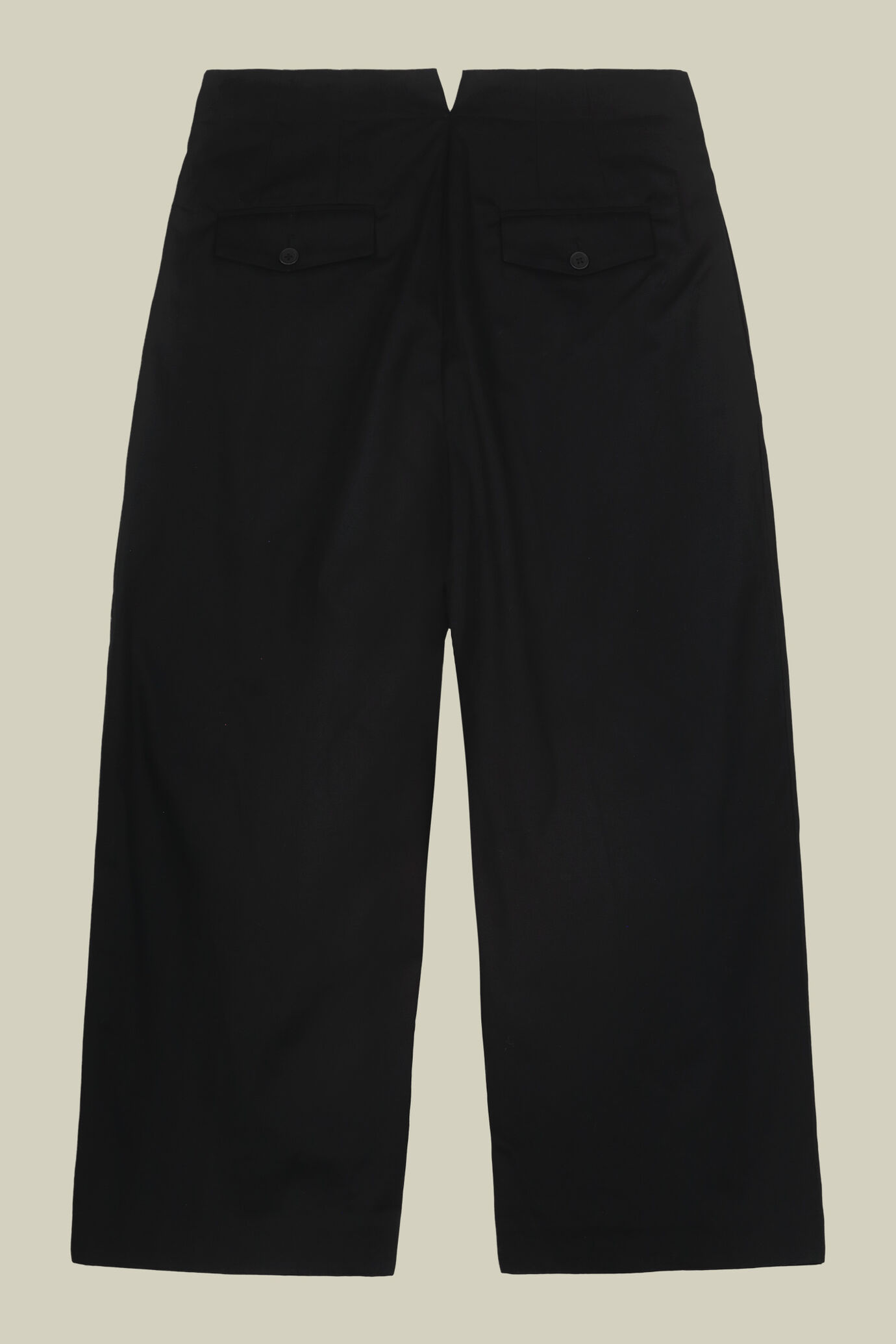 Pantalon carotte femme, modèle large à la taille avec zip apparent, 100 % coton image number 5