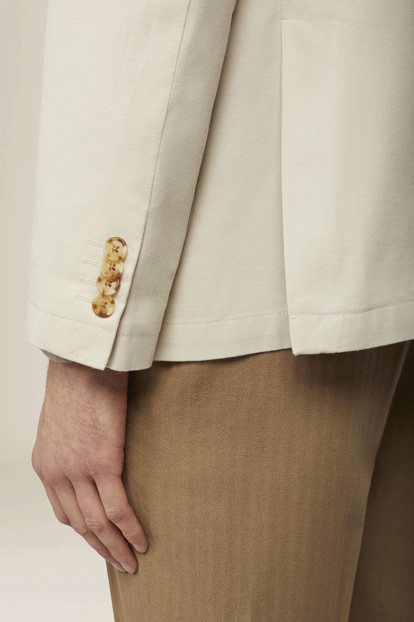 Veste pour homme en tissu twill m&eacute;lang&eacute; lin et coton image number 3