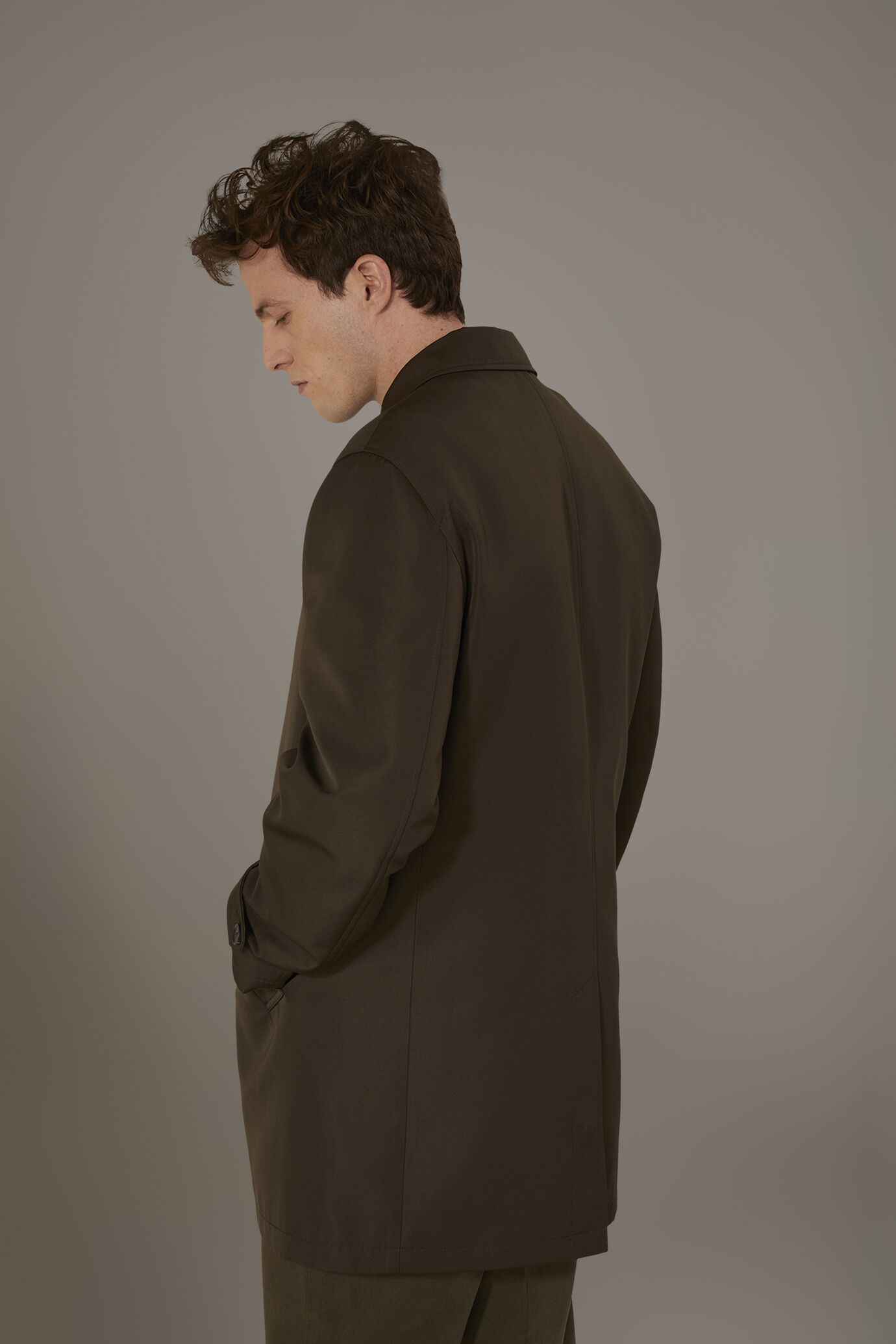 Padded raincoat in technical fabricand removable padding image number 3