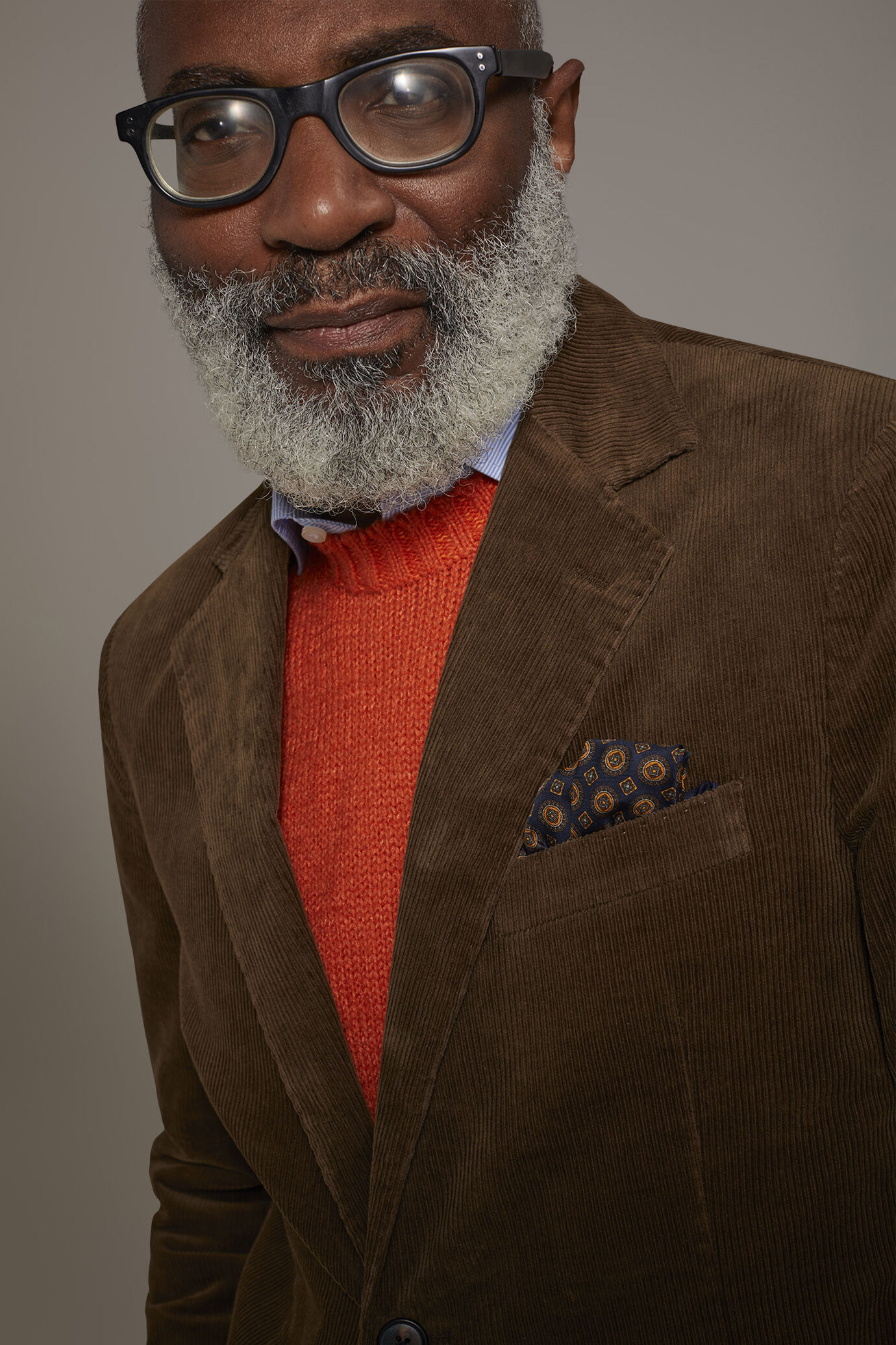 Single-breasted jacket with patch pockets in corduroy image number 3