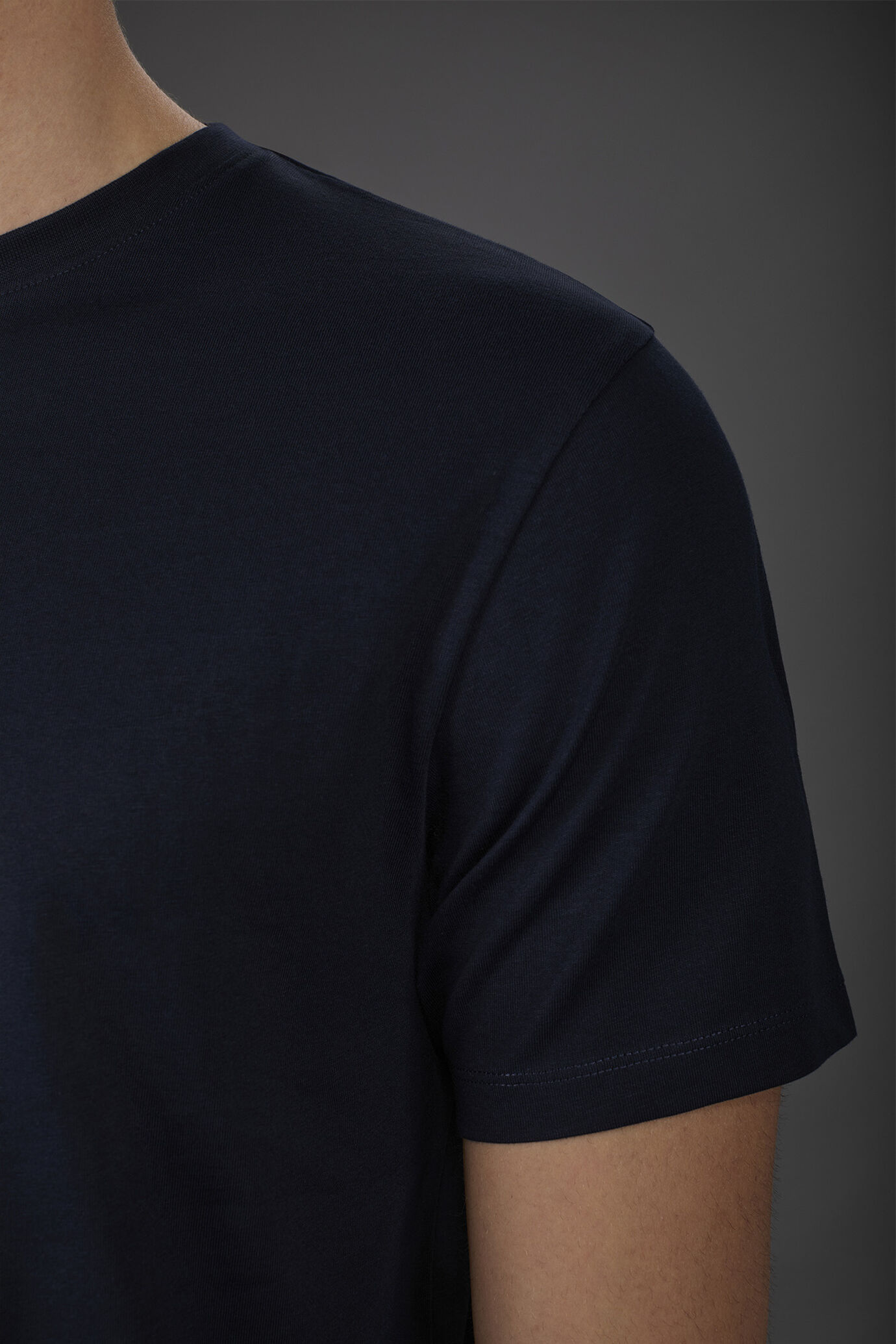 T-shirt uomo manica corta in jersey con colletto 100% cotone image number 3