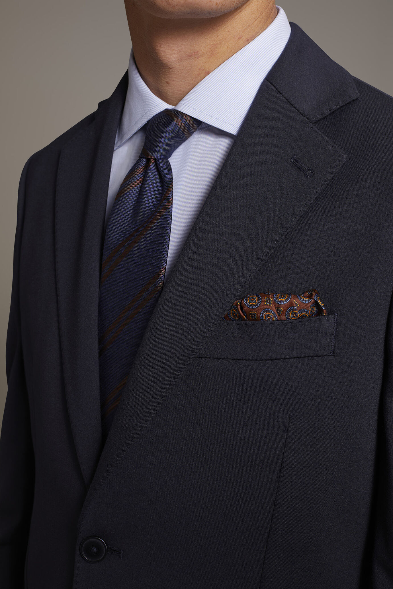 Single-breasted jersey jacket with flap pockets image number 3