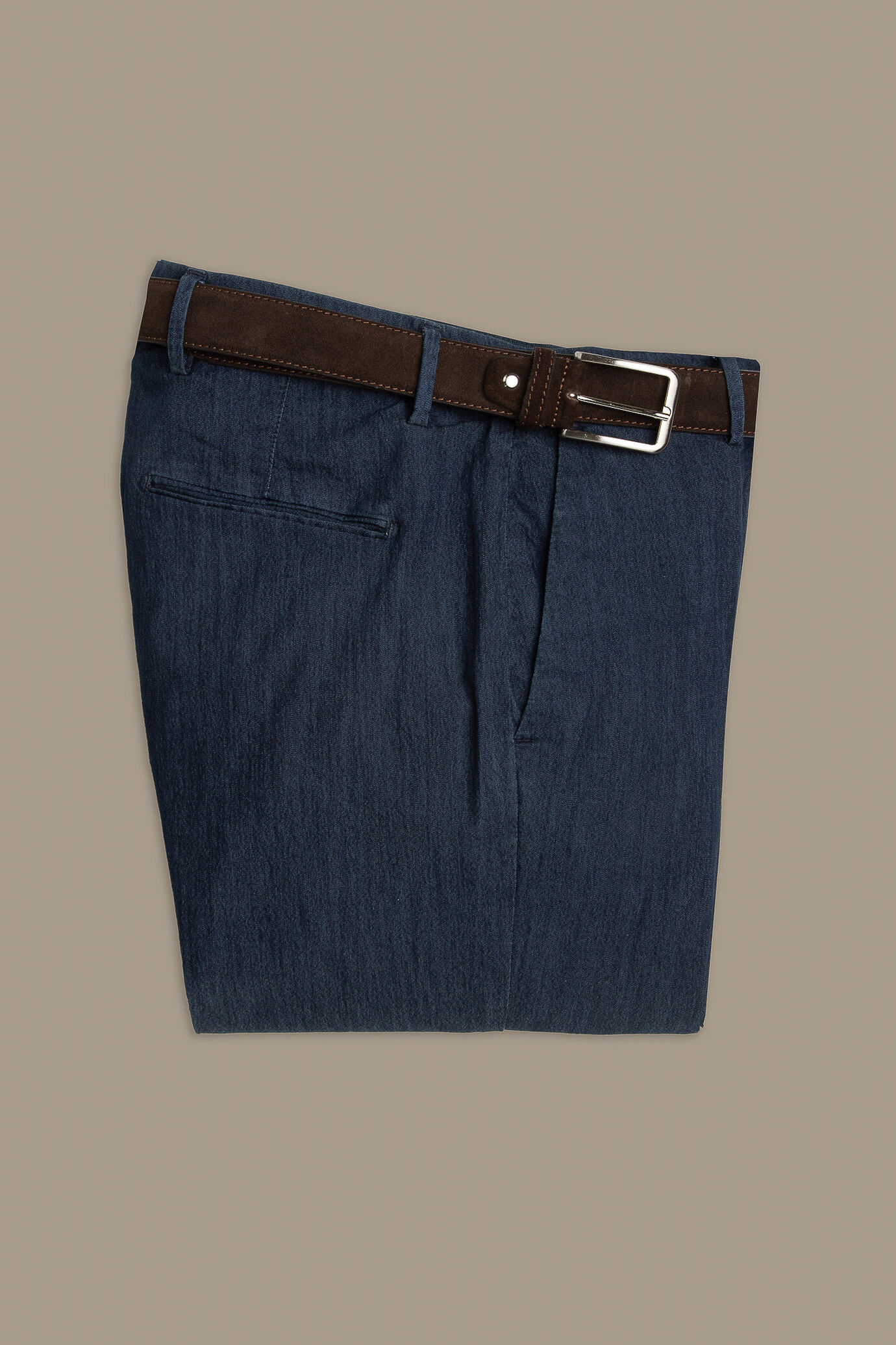 Pantalone uomo classico chino chambray in denim image number 0