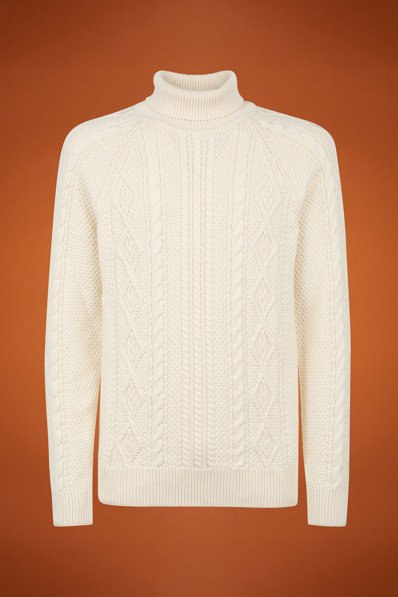 Maglia uomo collo alto 100% cotone lavorazione intrecciata regular fit image number 4