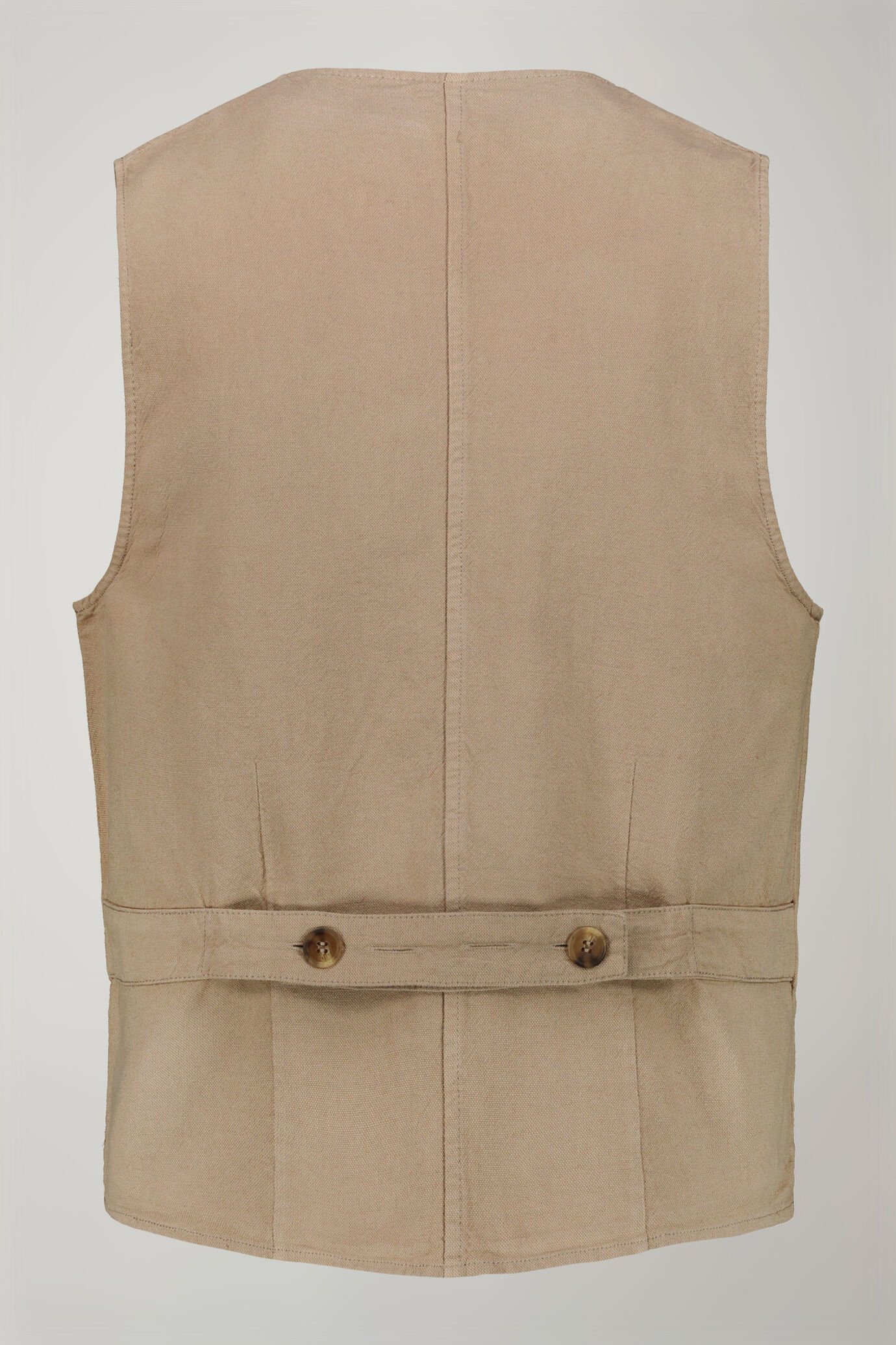 Gilet sportivo uomo in lino e cotone con tasche a toppa regular fit image number 5