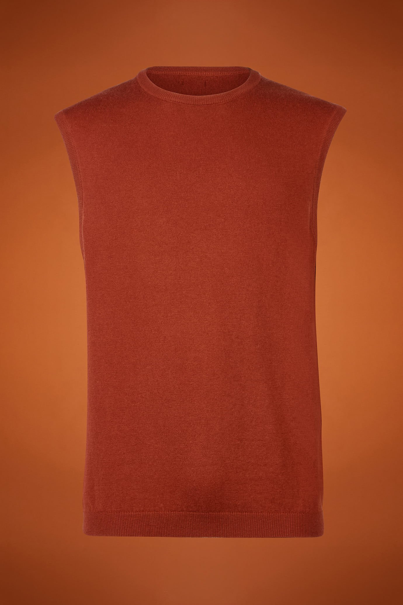 Gilet uomo girocollo lana e cotone regular fit image number 4