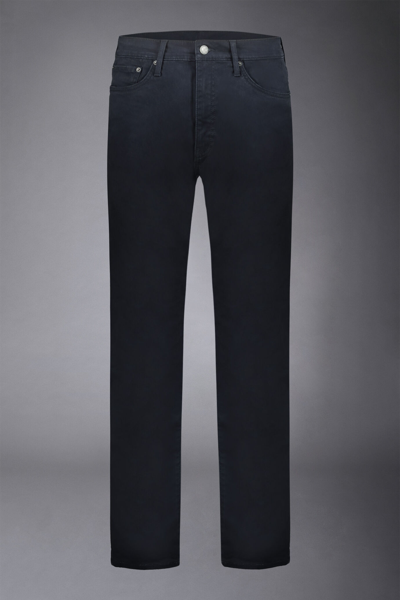 Men's 5-pocket pants washed twill fabric regular fit image number 4