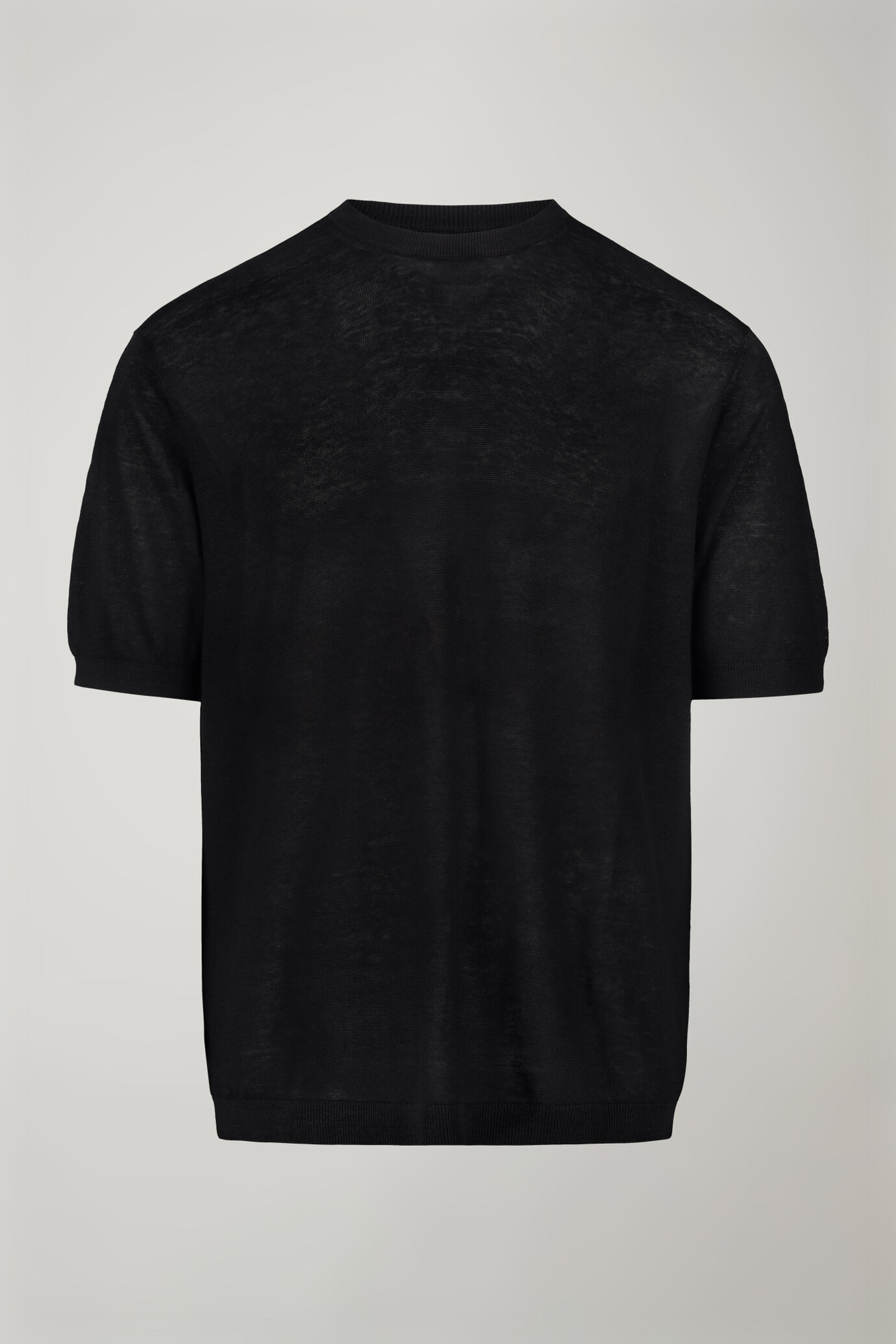 T-shirt uomo in maglia 100% lino con manica corta regular fit image number 4