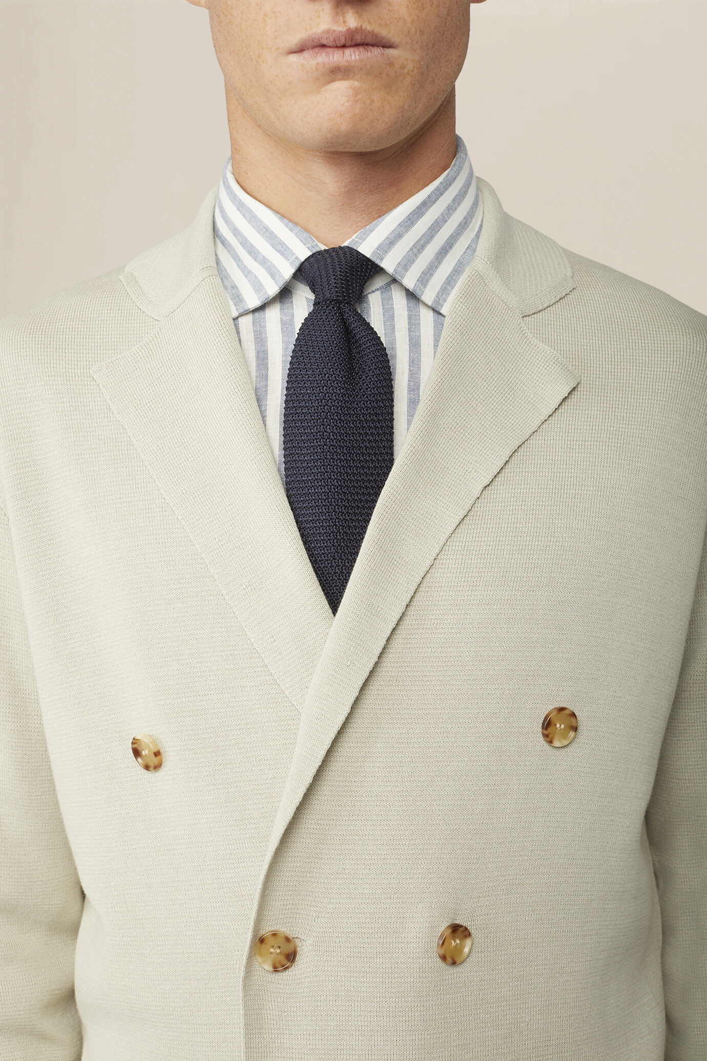 Herren-Strickjacke aus 100 % Baumwolle mit doppelter Knopfleiste, Punto Milano image number 2