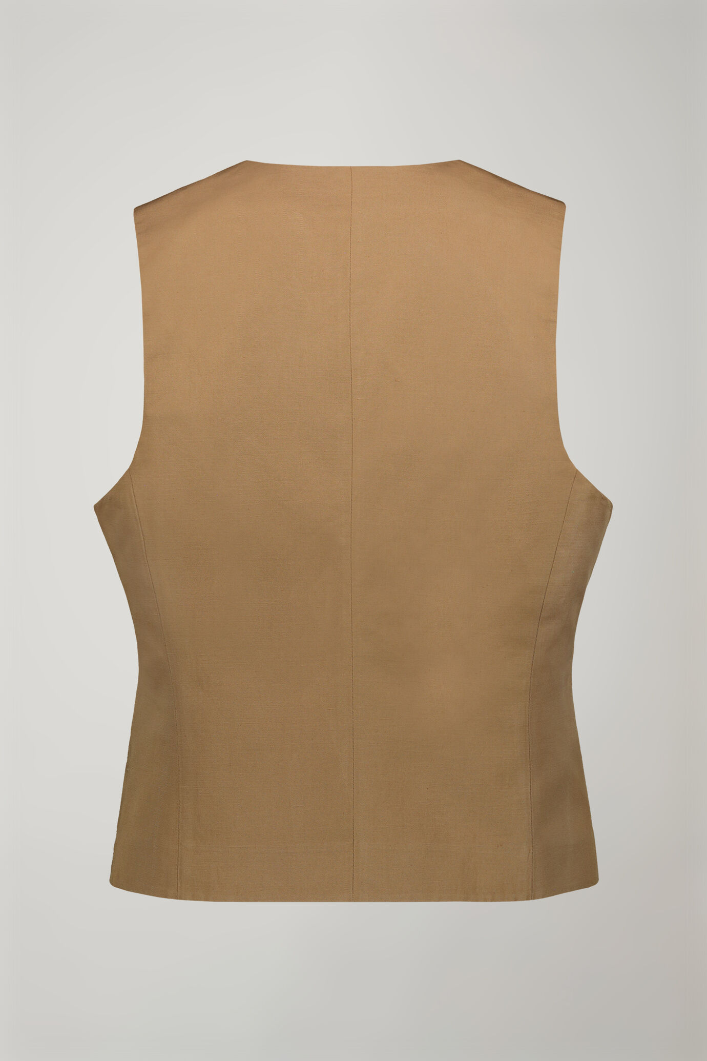 Gilet femme en lin et coton mélangés coupe régulière image number 5