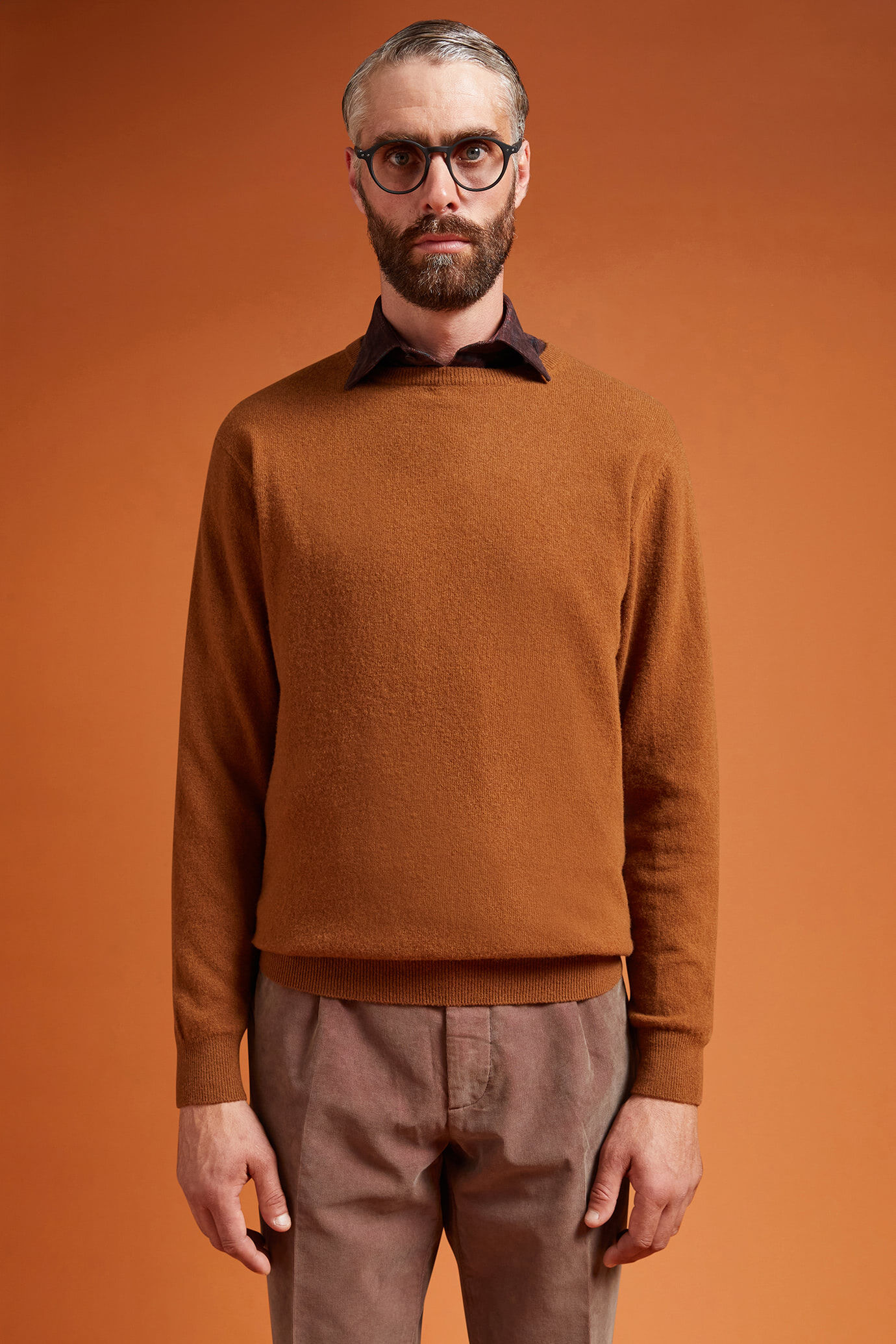 Maglia uomo girocollo misto lana lambswool regular fit image number 0