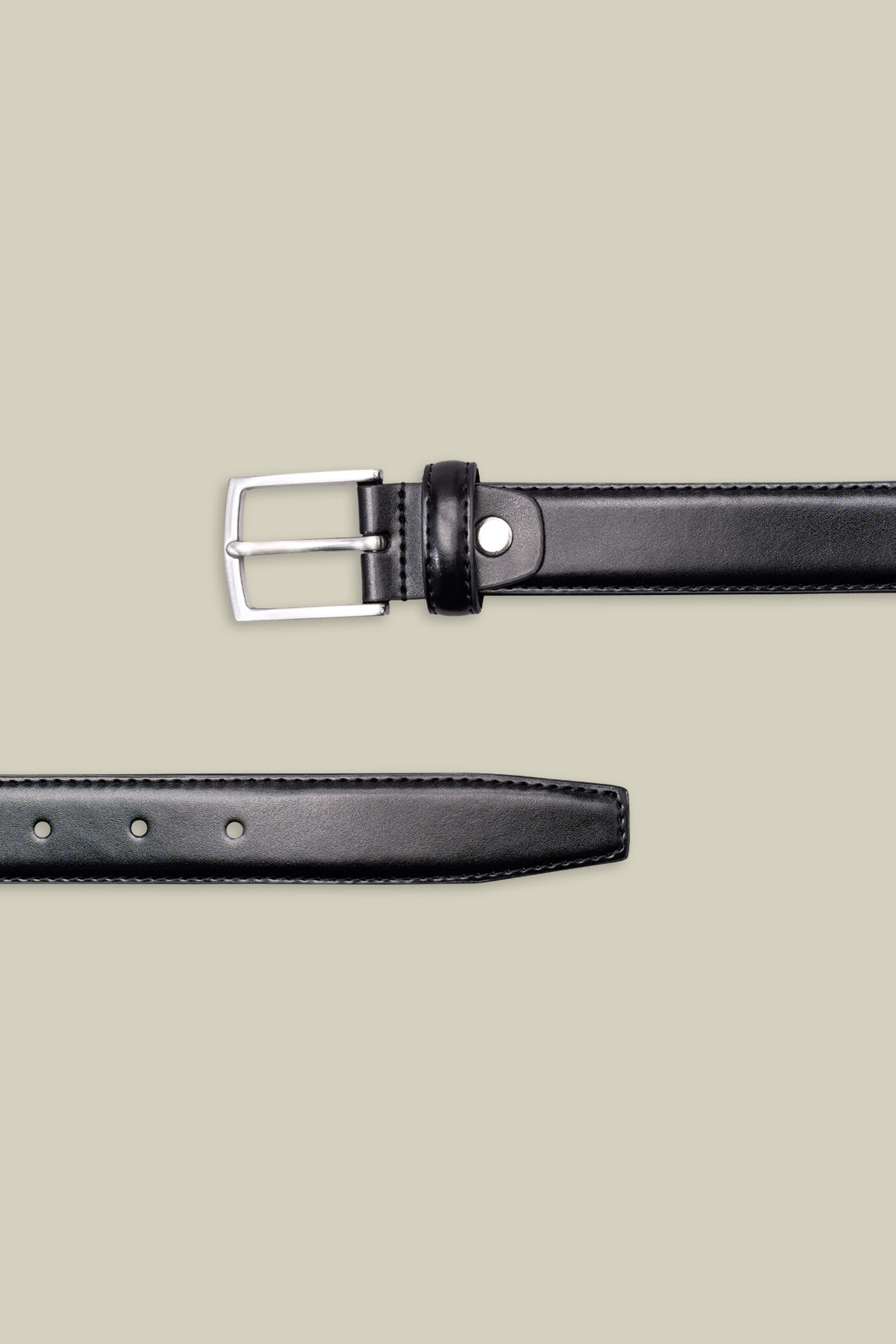 Ceinture classique pour homme 100 % cuir avec surpiq&ucirc;res image number 2