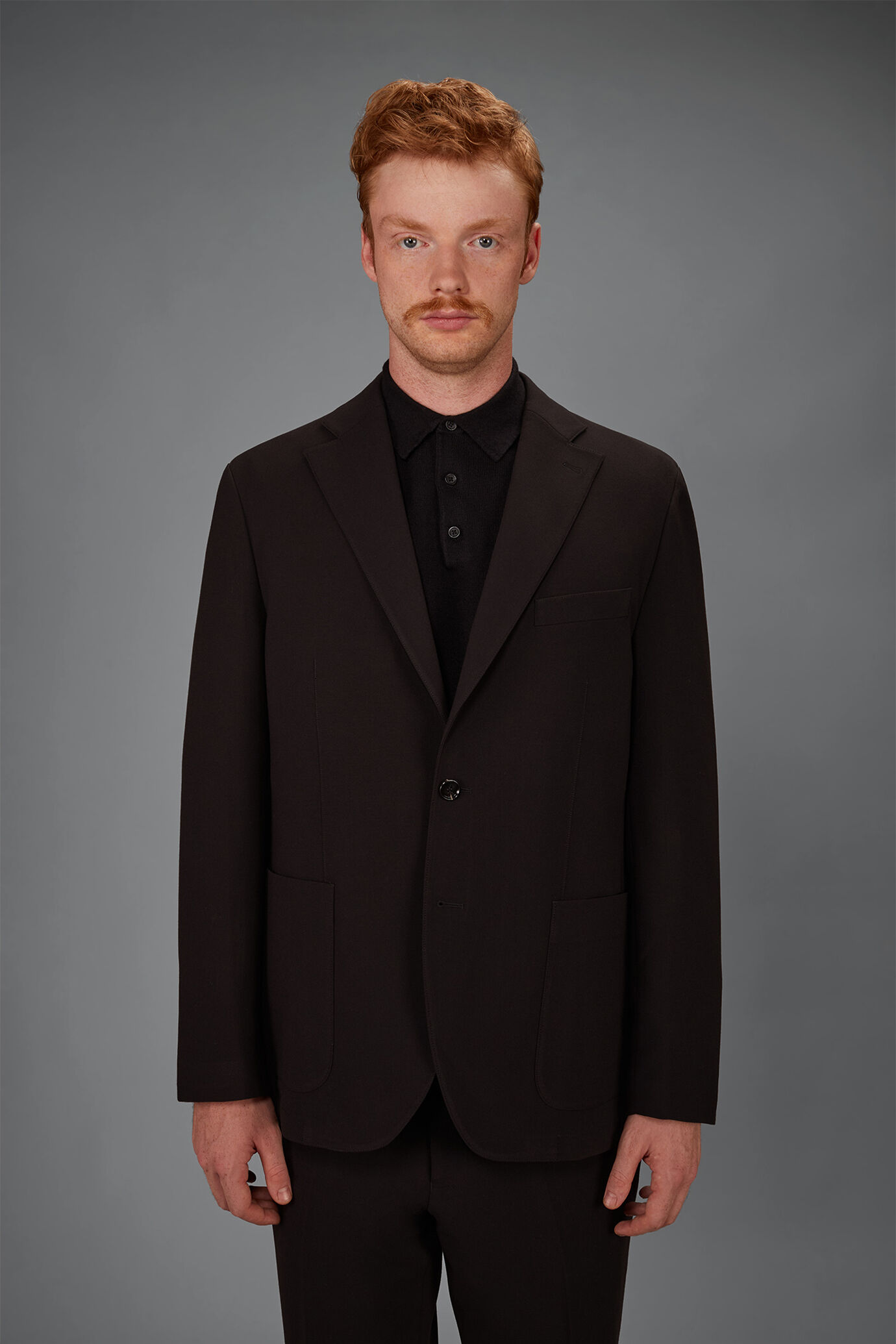 Men&rsquo;s unlined Single-Breasted jersey jacket regular fit image number 1