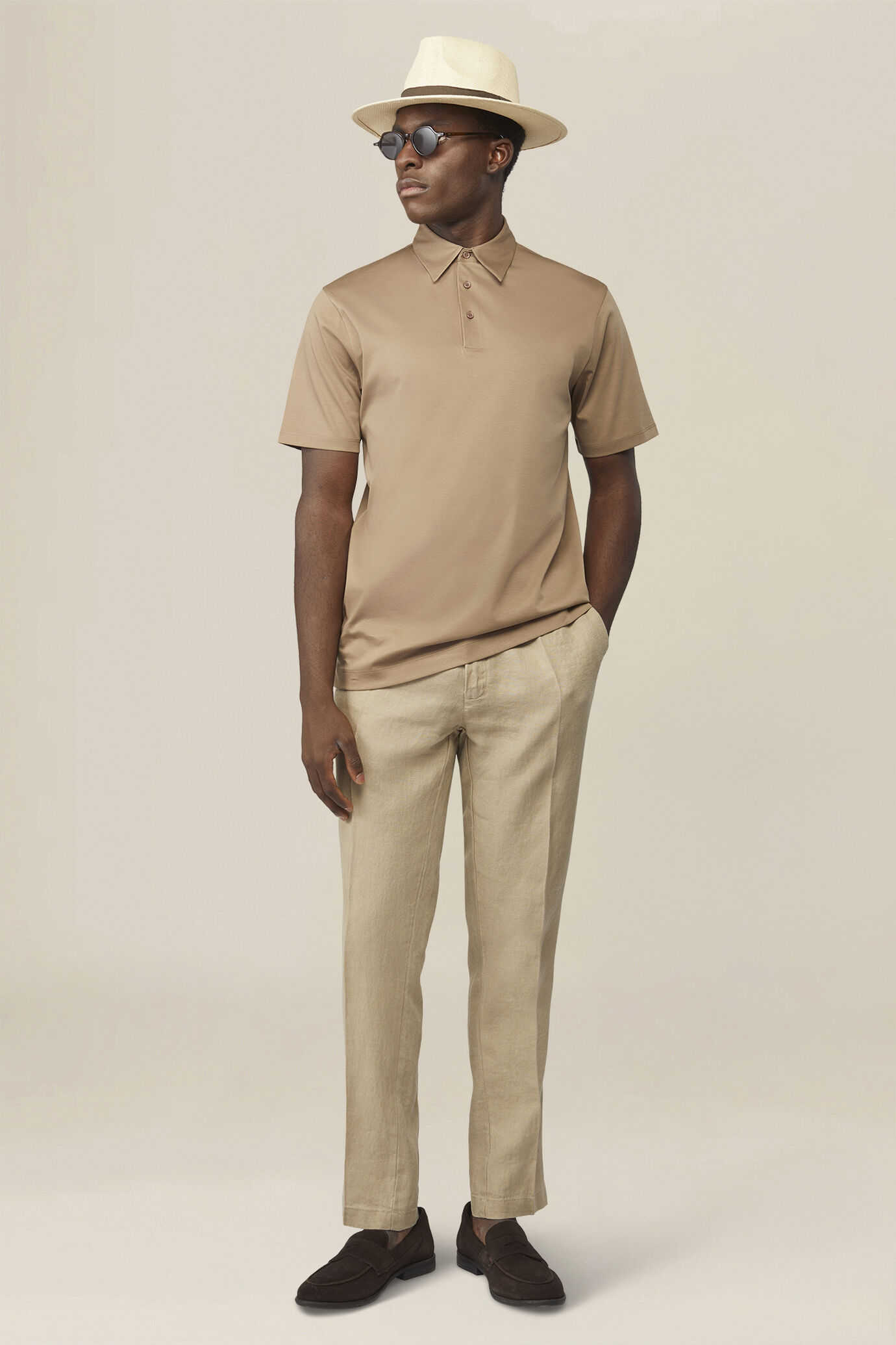 Polo pour homme en 100 % coton, coupe classique image number 1