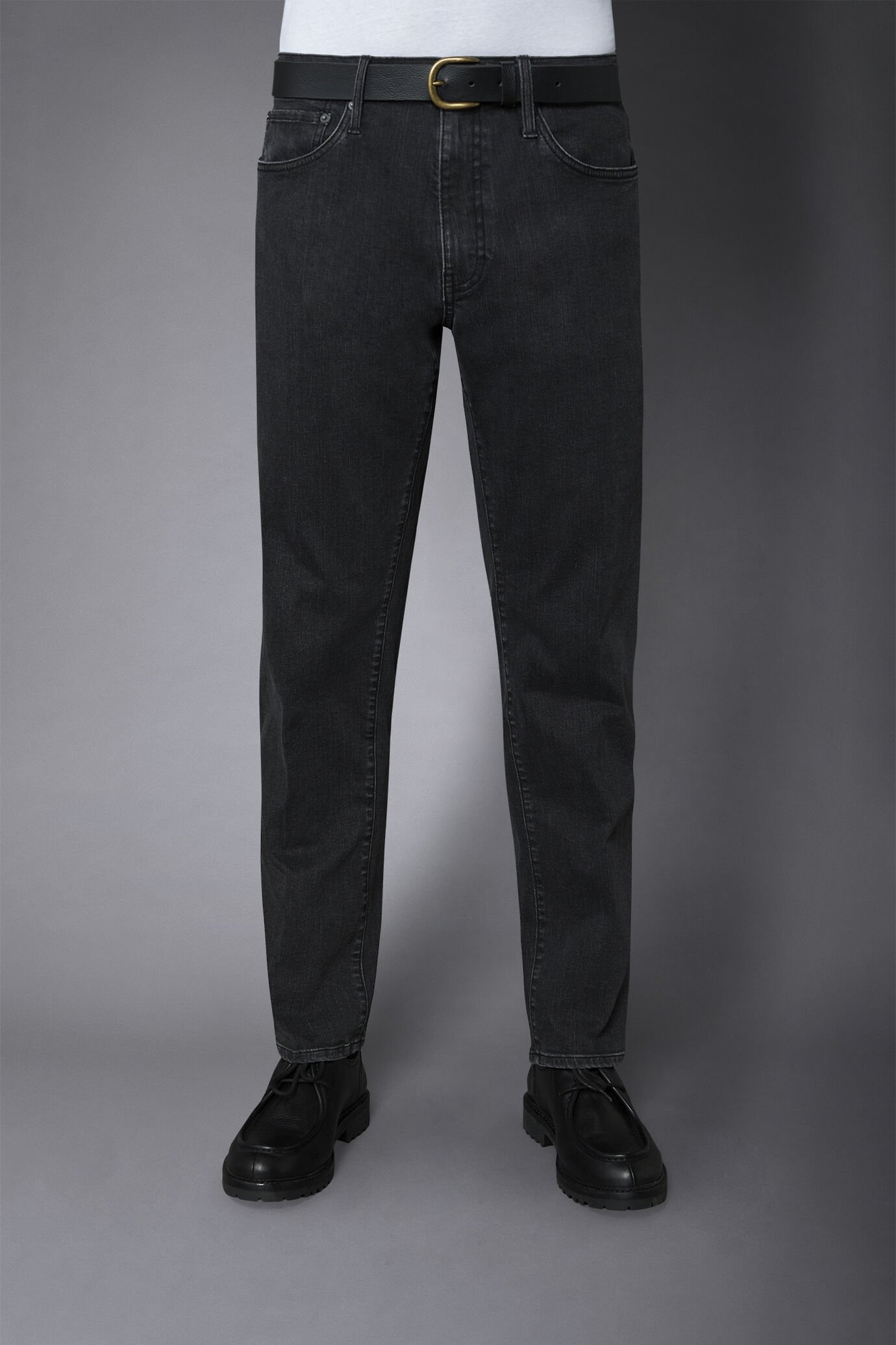 Jeans uomo 5 tasche tessuto denim regular fit image number 2