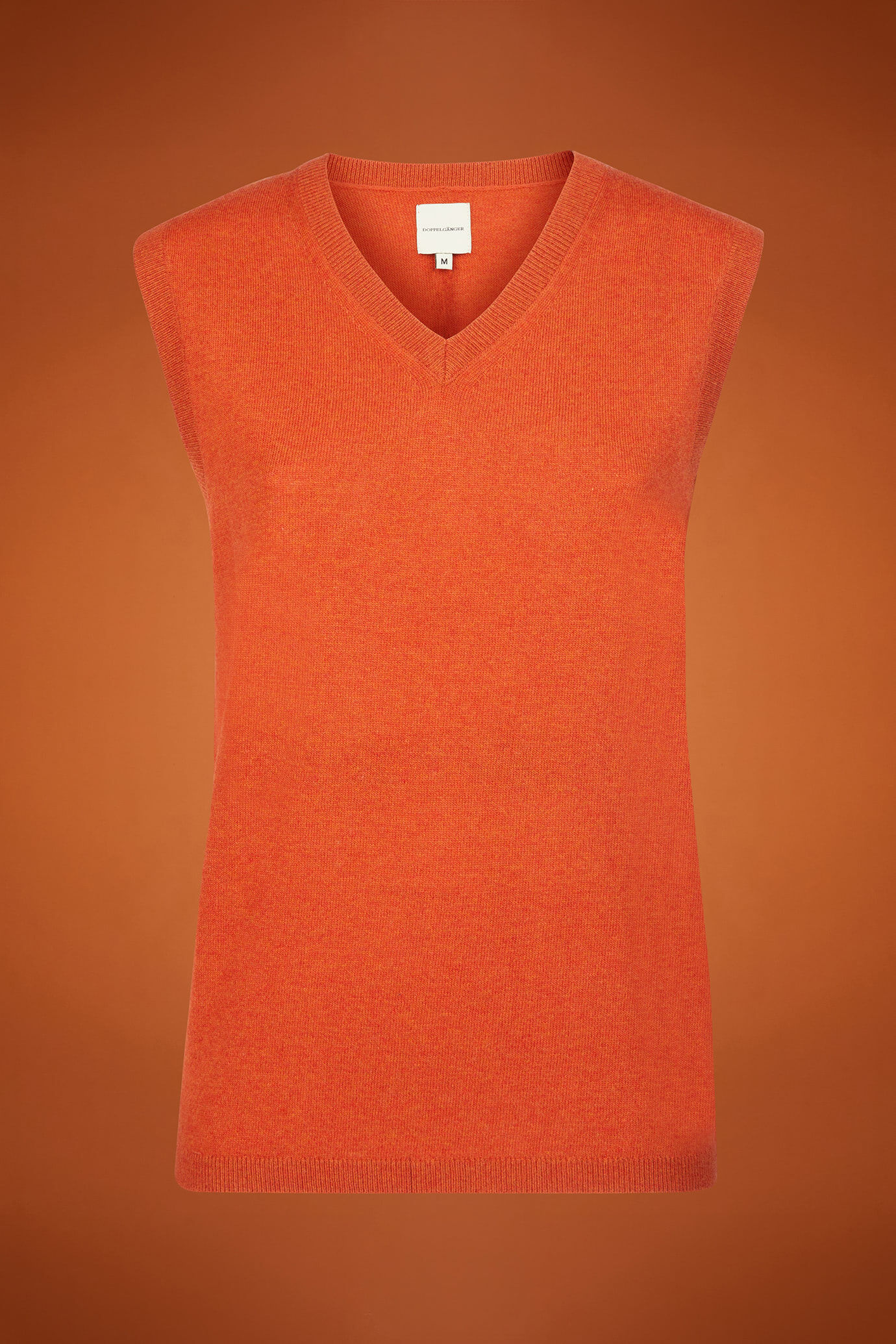 Gilet donna in maglia con scollo a v misto lana e cachemire regular fit image number 4