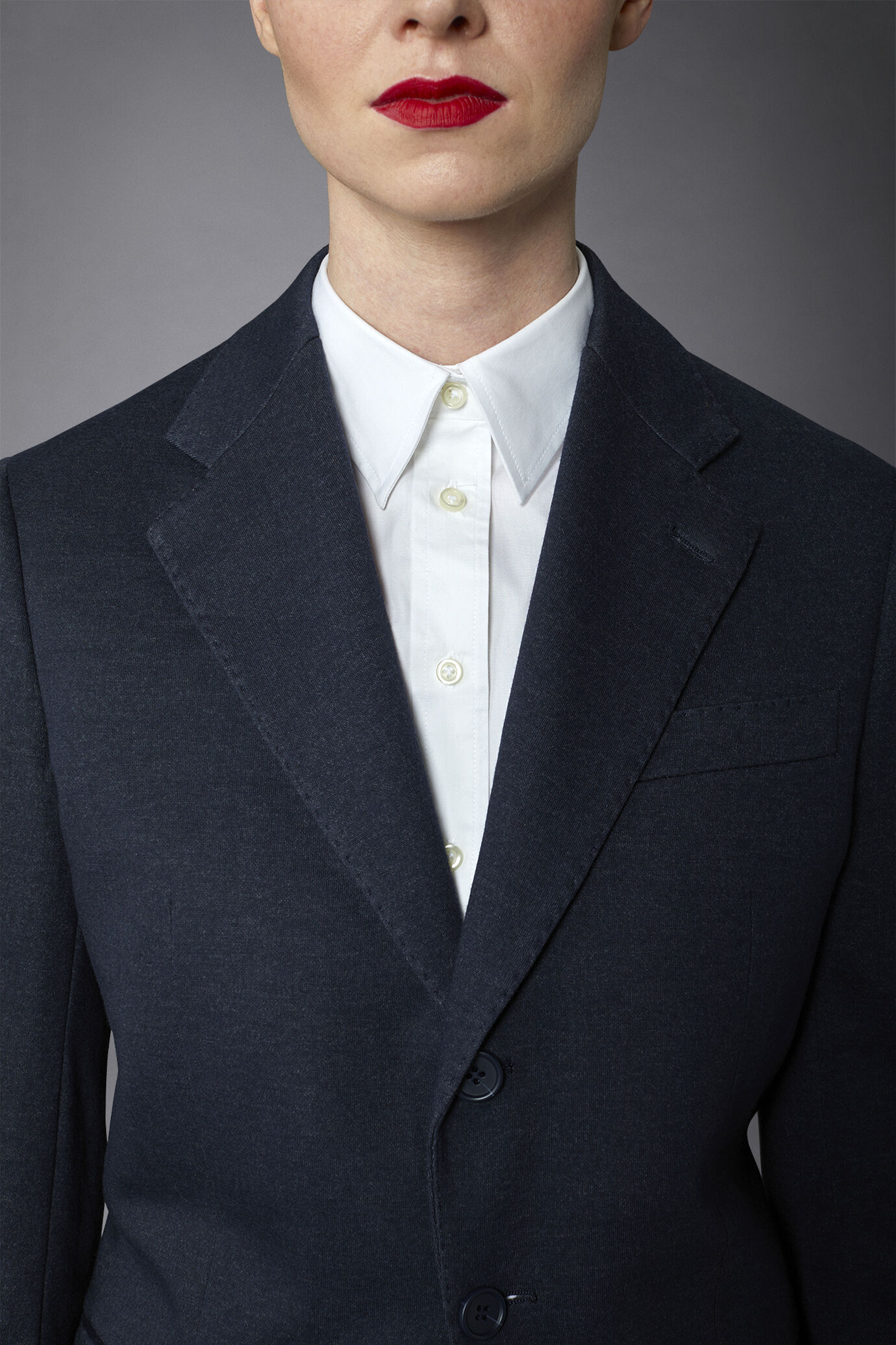 Single-breasted genderless jacket in printed jersey regular fit image number 7
