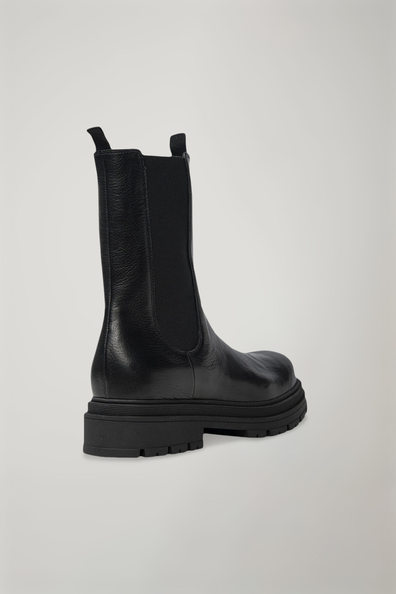 Women's 100% matte leather chelsea boots with rubber bottom image number 2