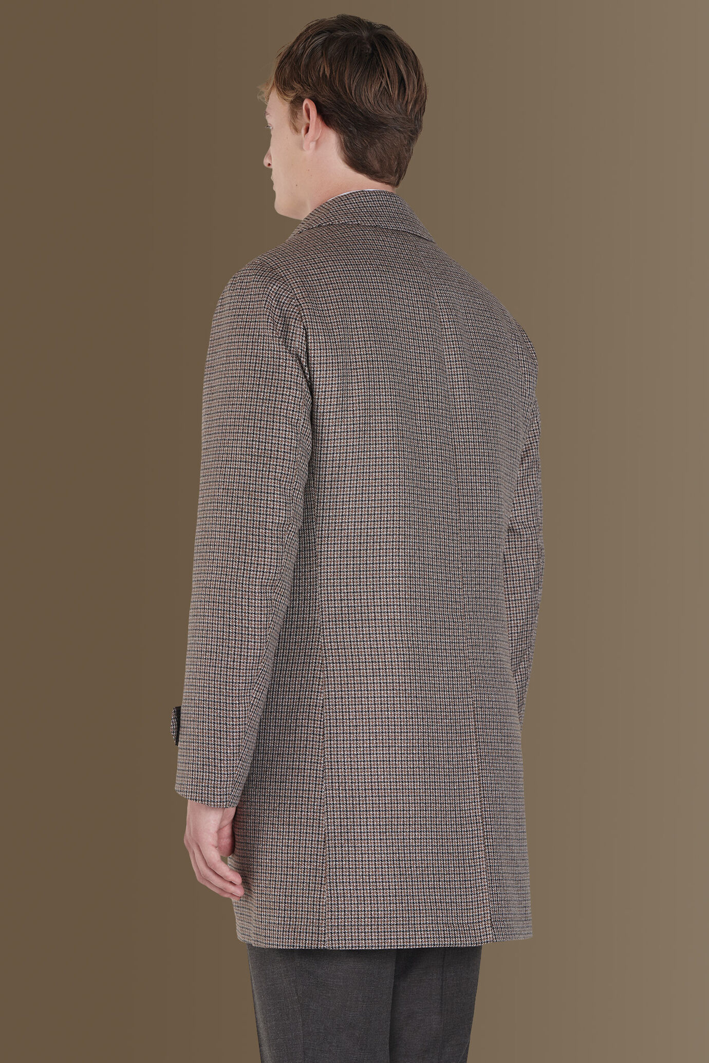 Cappotto imbottito tessuto micro fantasia a quadri image number 2