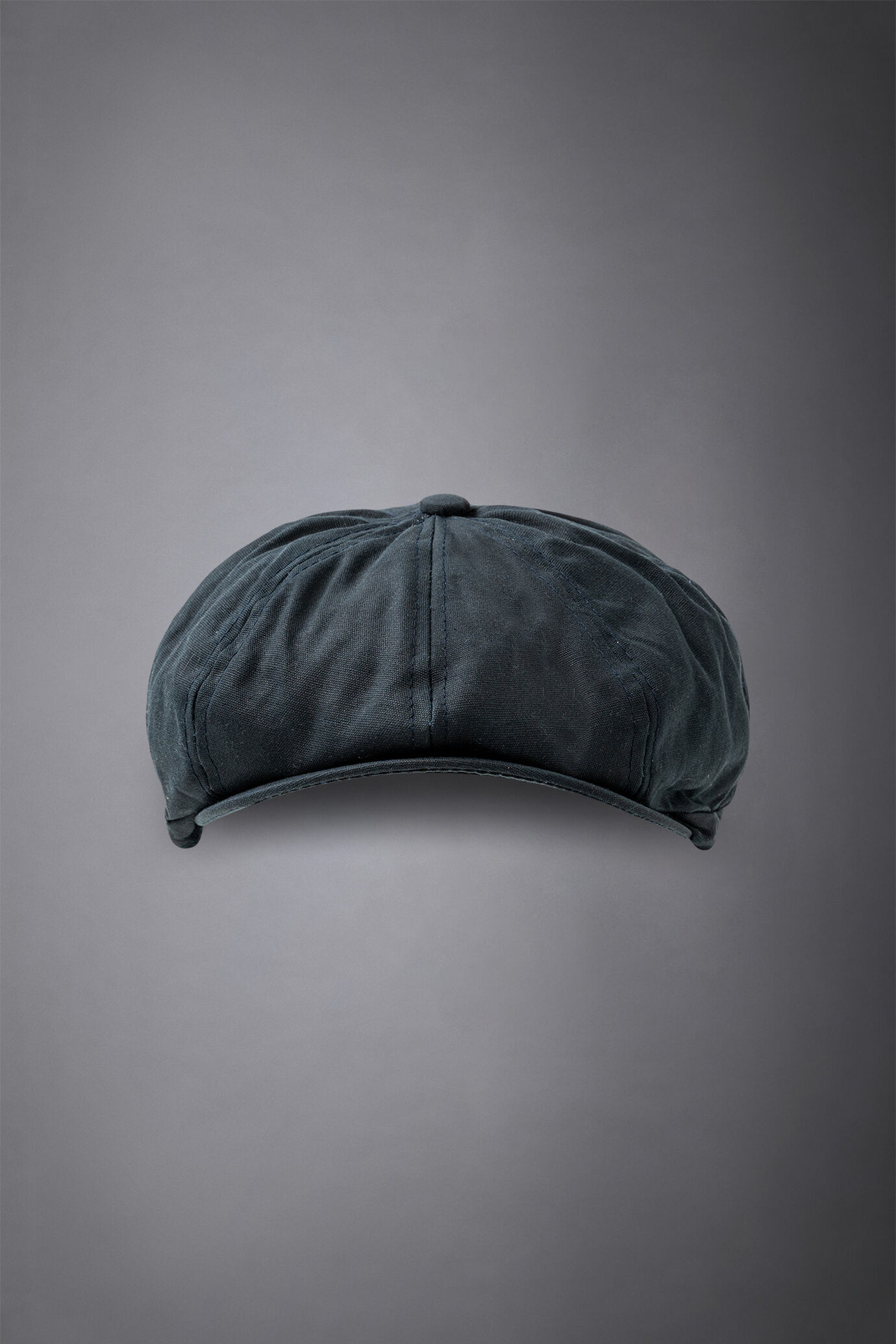 Men's flat cap in waxed fabric