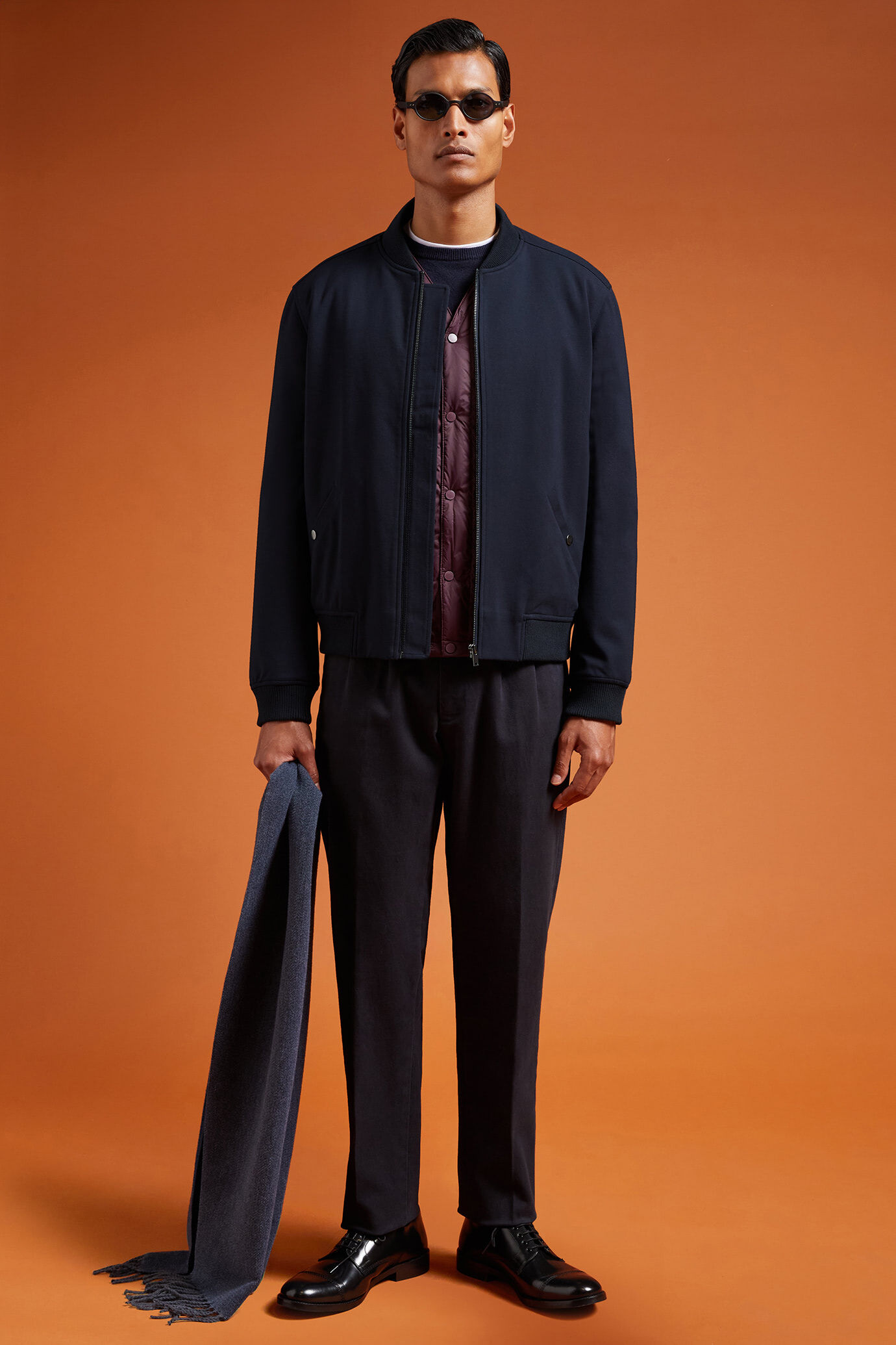 Bomber uomo tessuto in jersey comfort fit image number 1