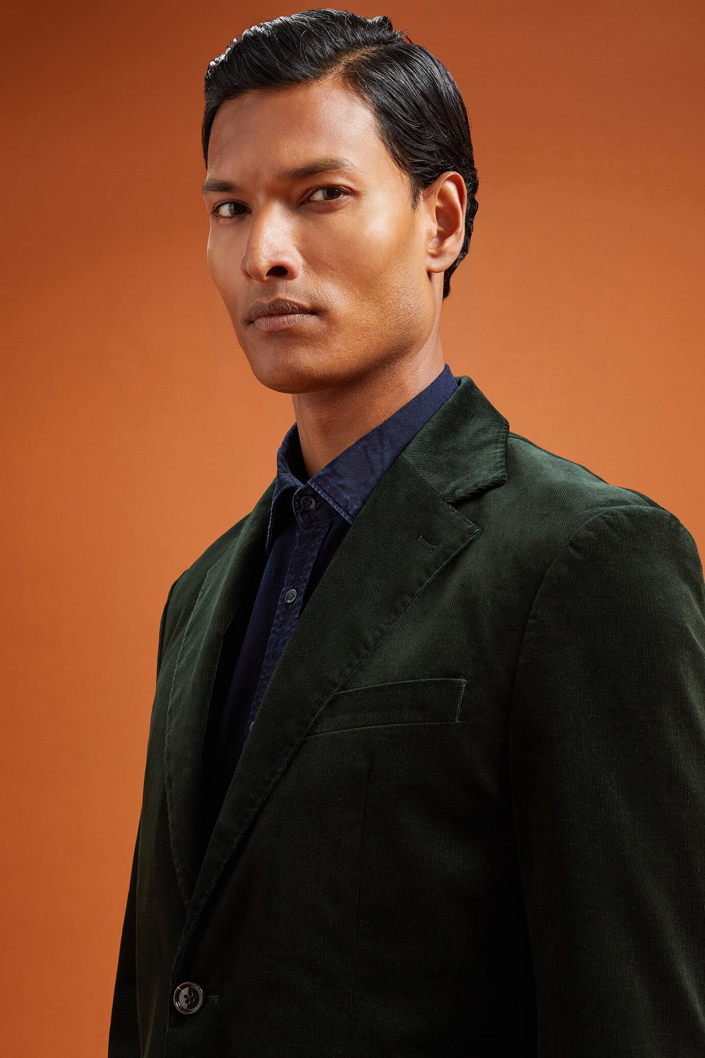 Men's single-breasted corduroy jacket in a regular fit image number 2