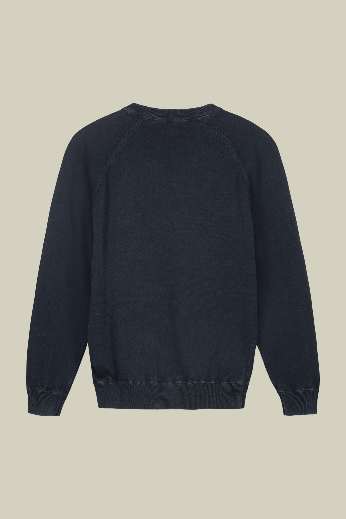 Men's crew neck 100% cotton sweater with raglan sleeves image number 5