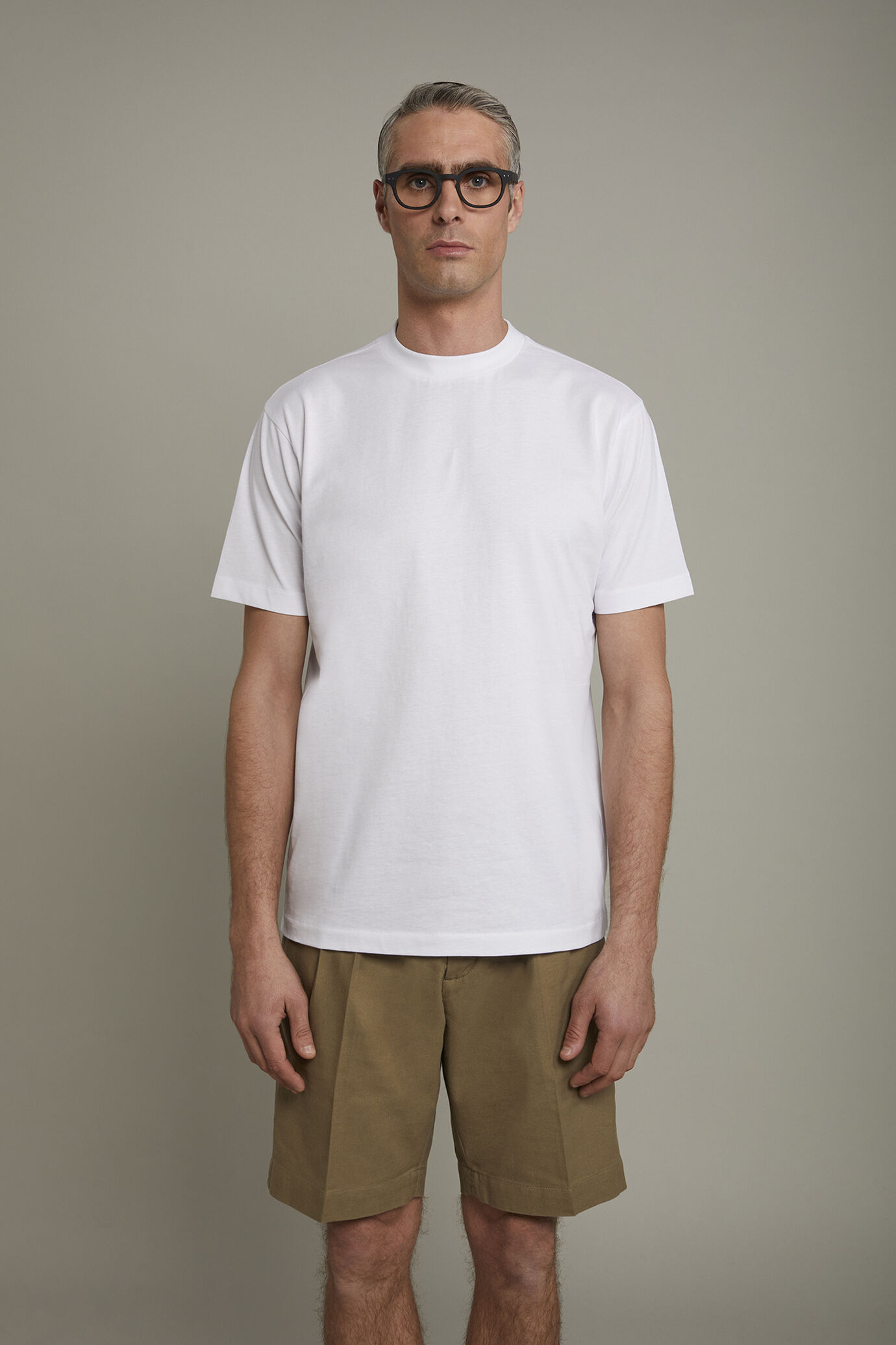 T-shirt homme à col rond en 100 % coton coupe régulière image number 2