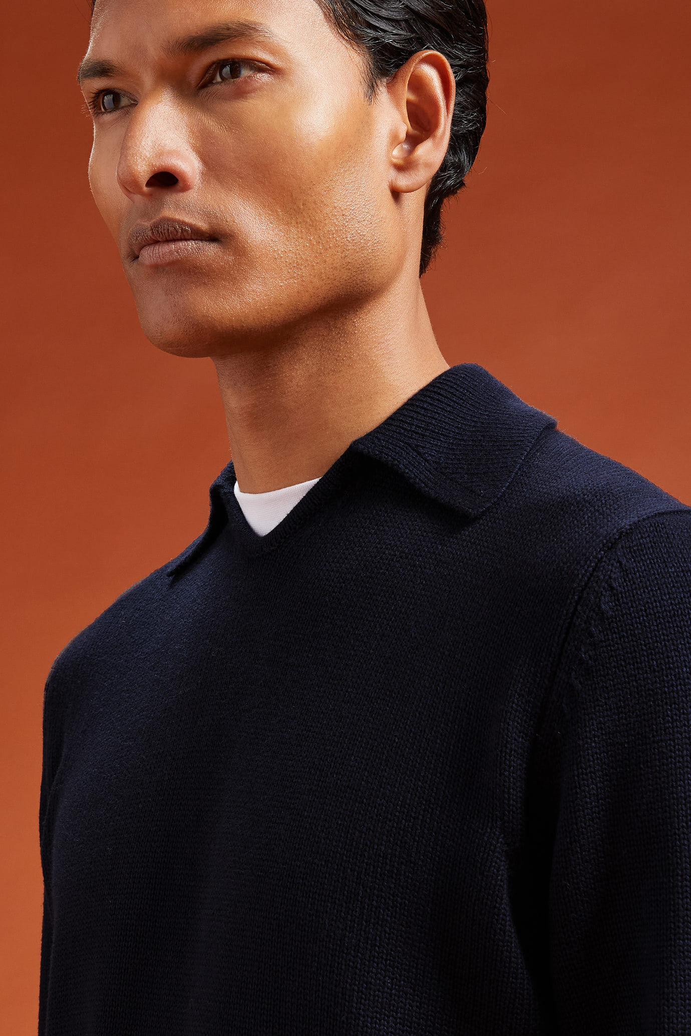 Herren-Pullover mit Derby-Kragen aus englischem Rippstrick in normaler Passform image number 2