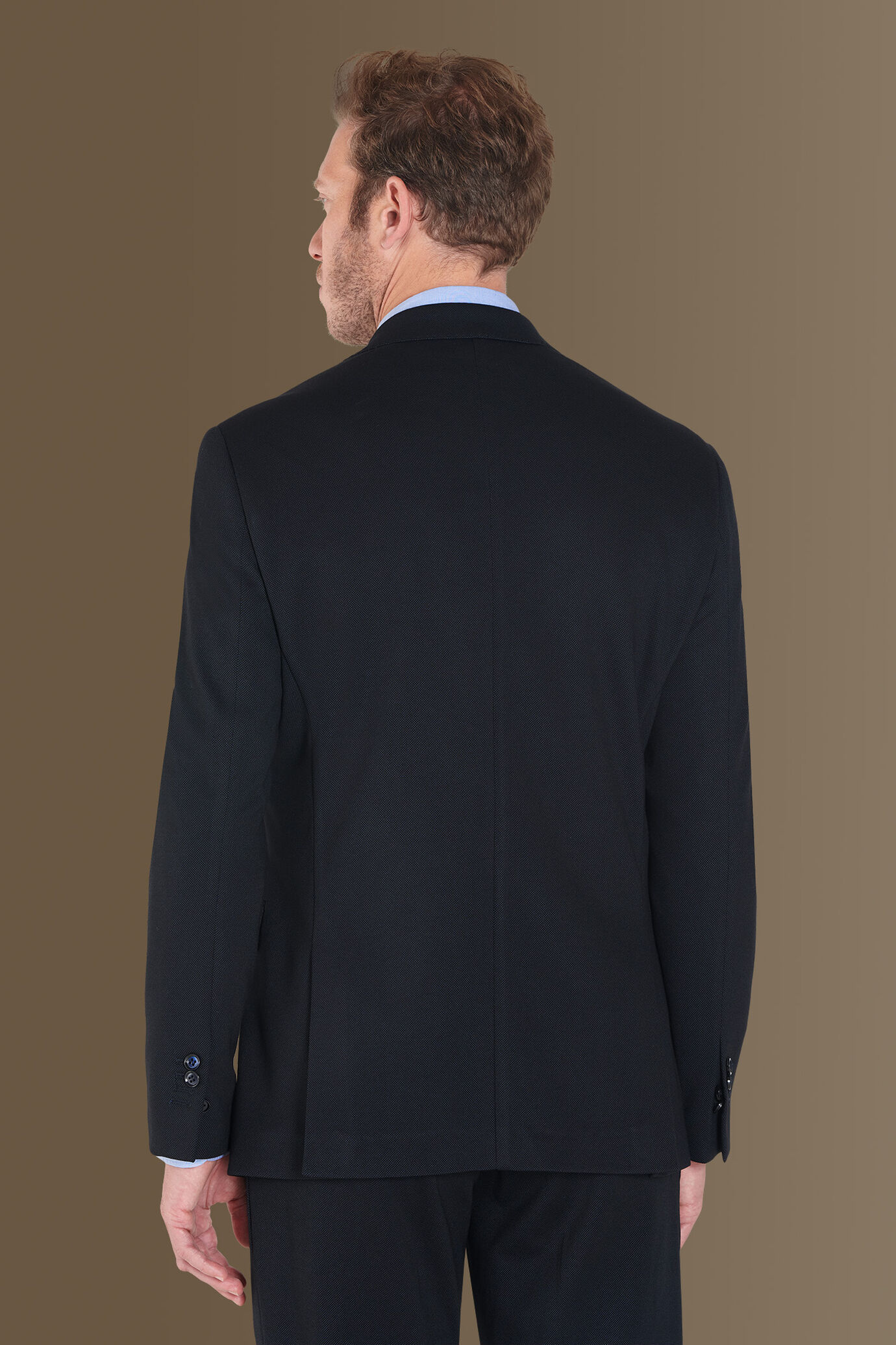 Abito monopetto tessuto jersey occhio di pernice image number 3