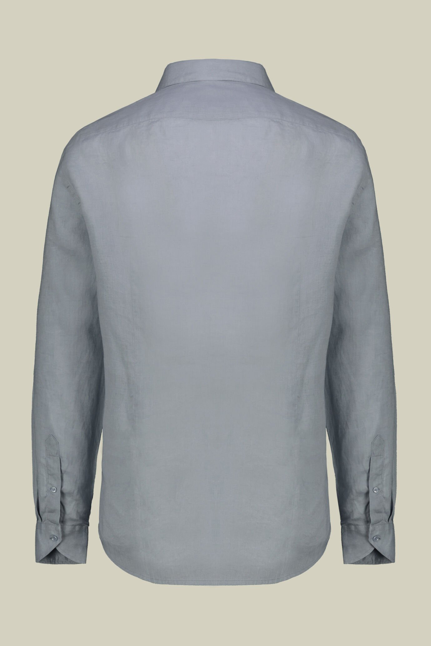 Men's casual shirt with classic collar, 100% linen image number 5