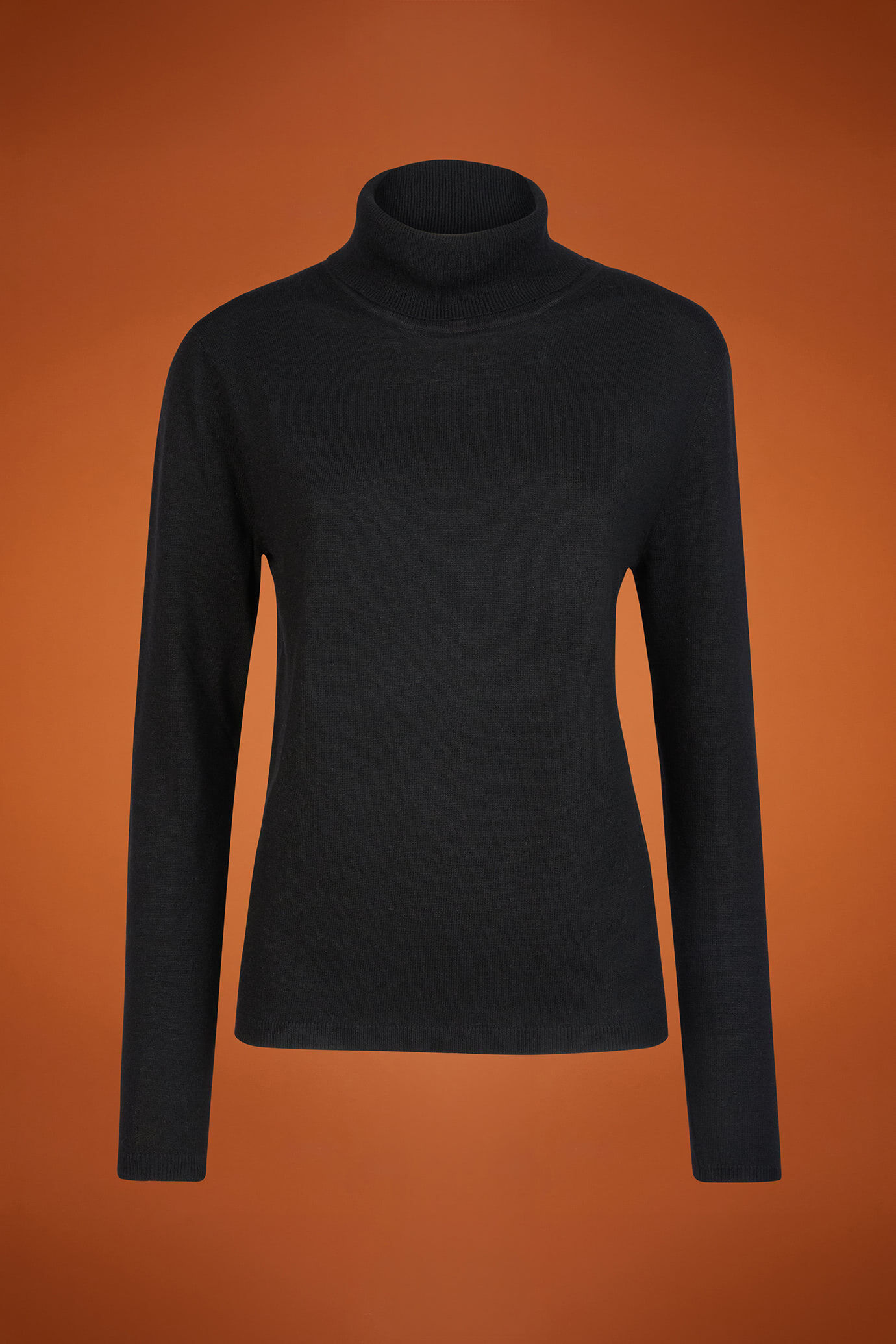 Maglia donna collo alto misto lana a cachemire regular fit image number 4