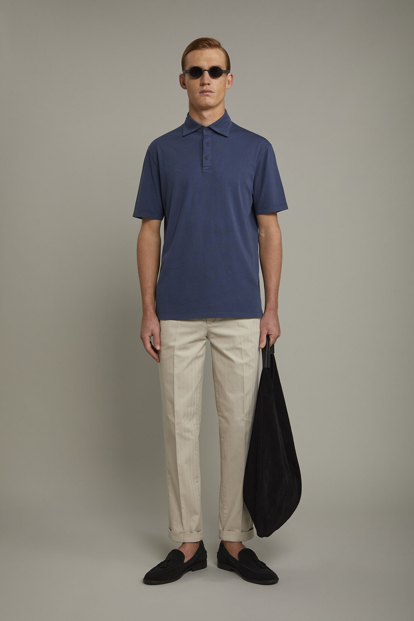 Polo homme à manches courtes en 100 % coton coupe régulière image number 0