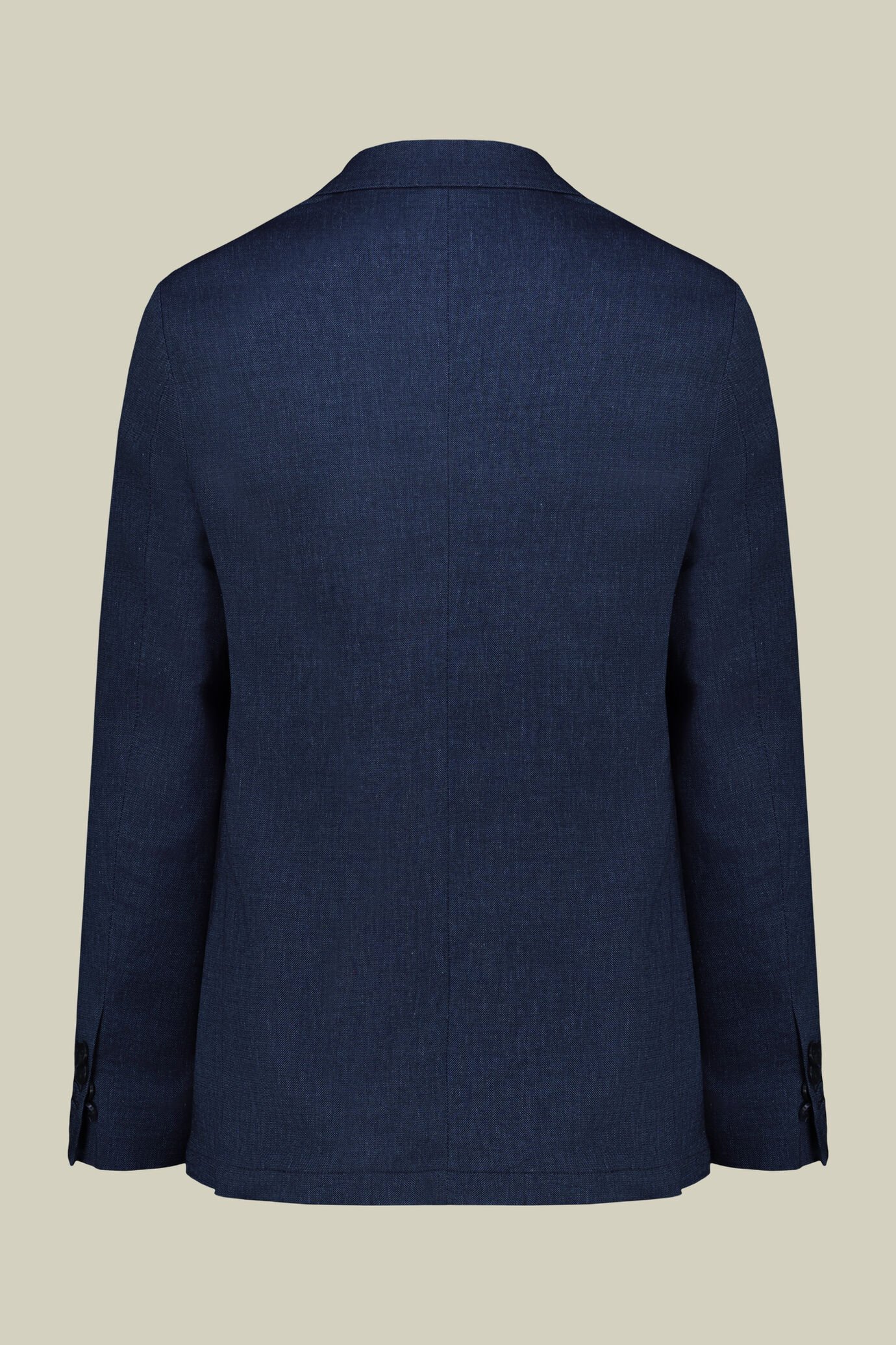 Costume homme croisé en lin mélangé, coupe regular
