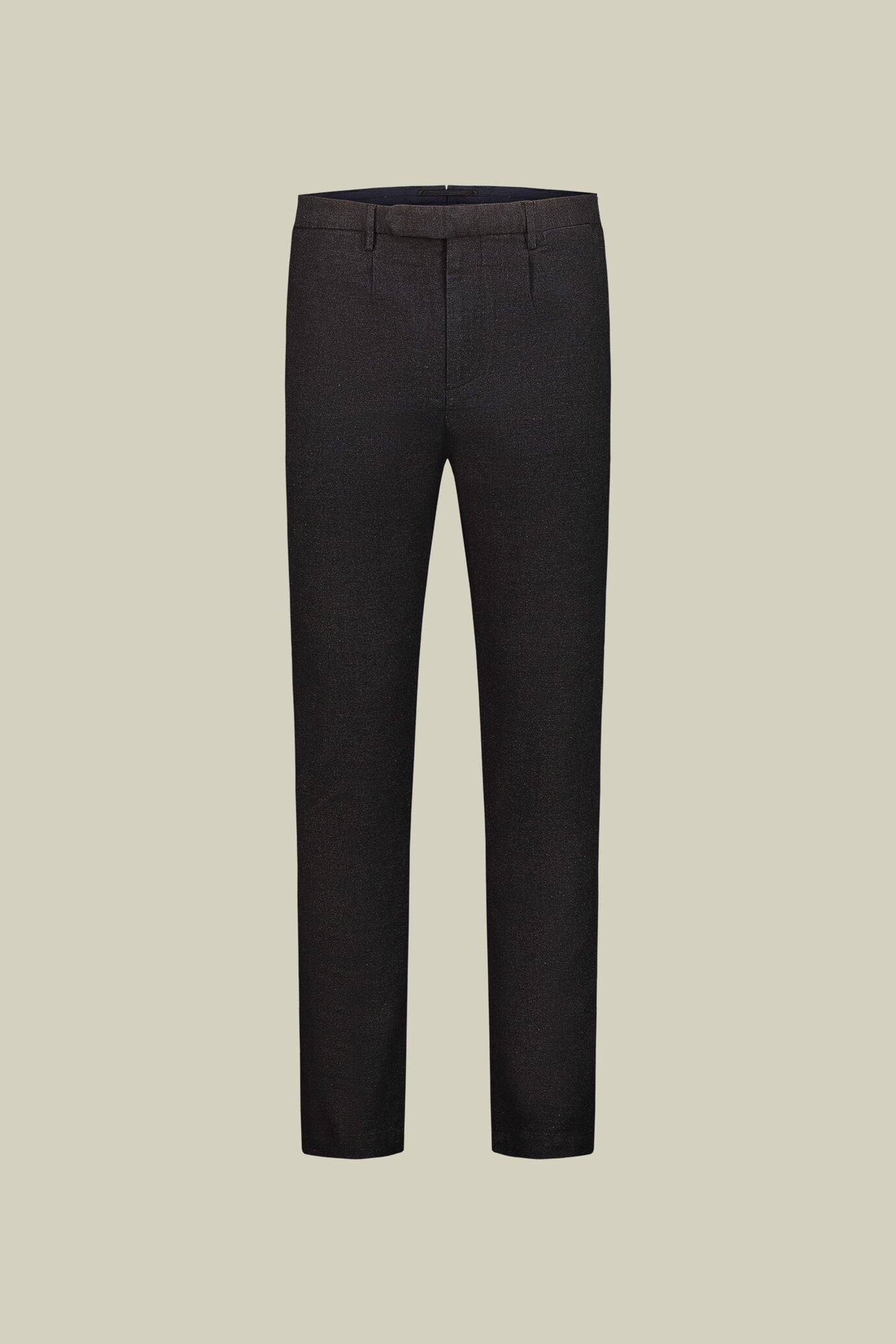 Klassische Herrenhose in Melange-Optik mit Regular-Fit