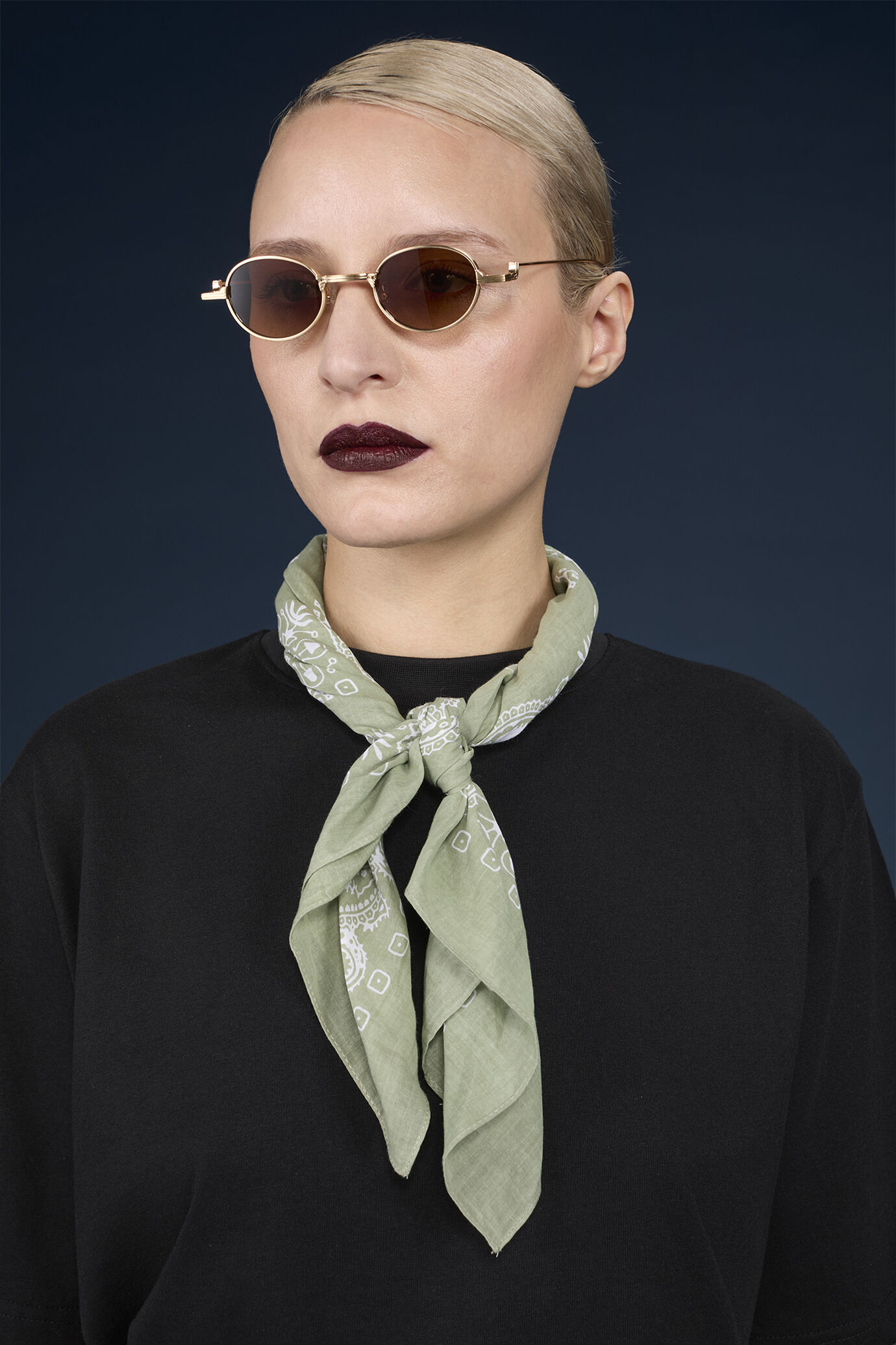 Foulard donna in cotone fantasia paisley image number 0