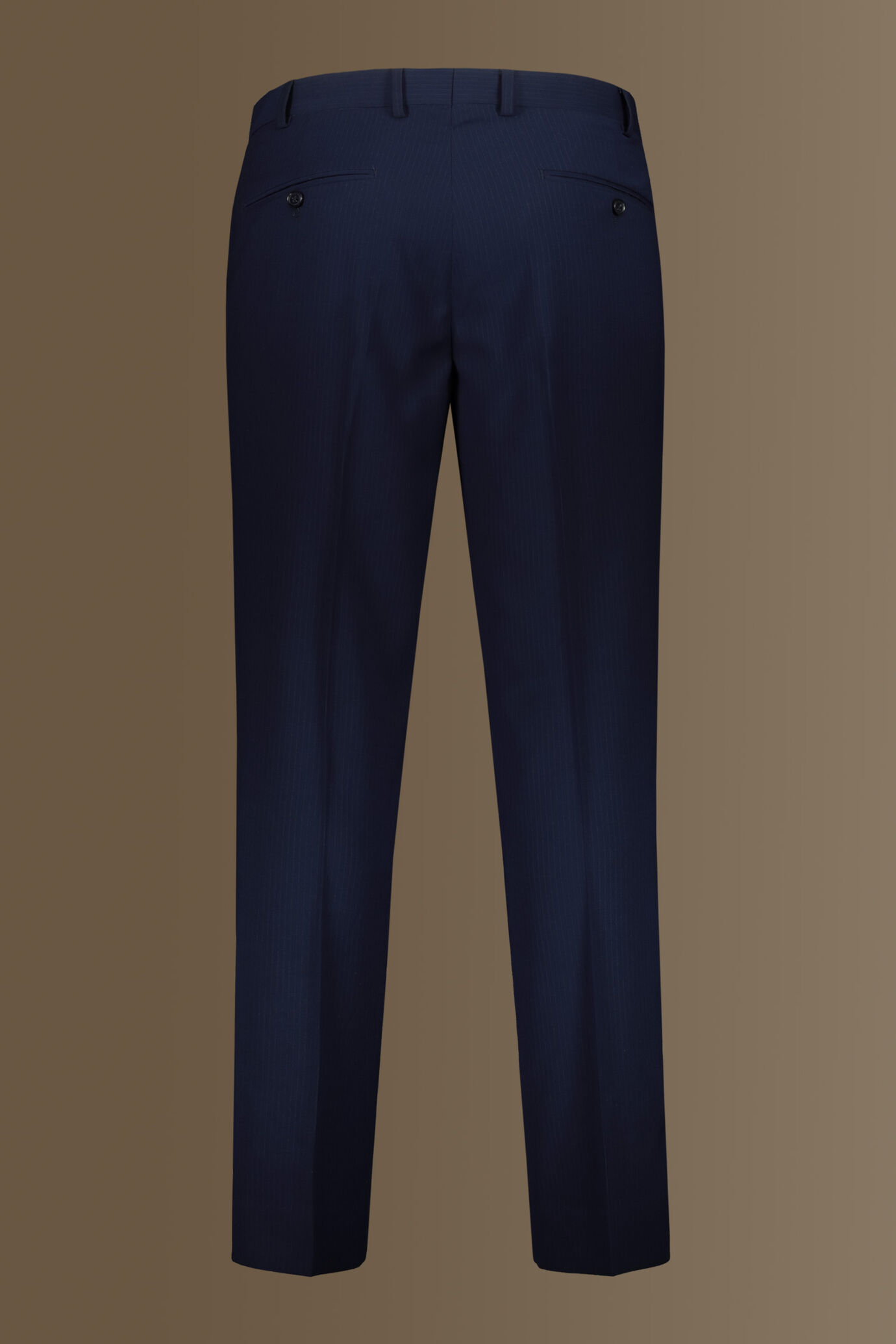 Abito monopetto uomo con pantalone senza pinces tessuto dal disegno gessato image number 8