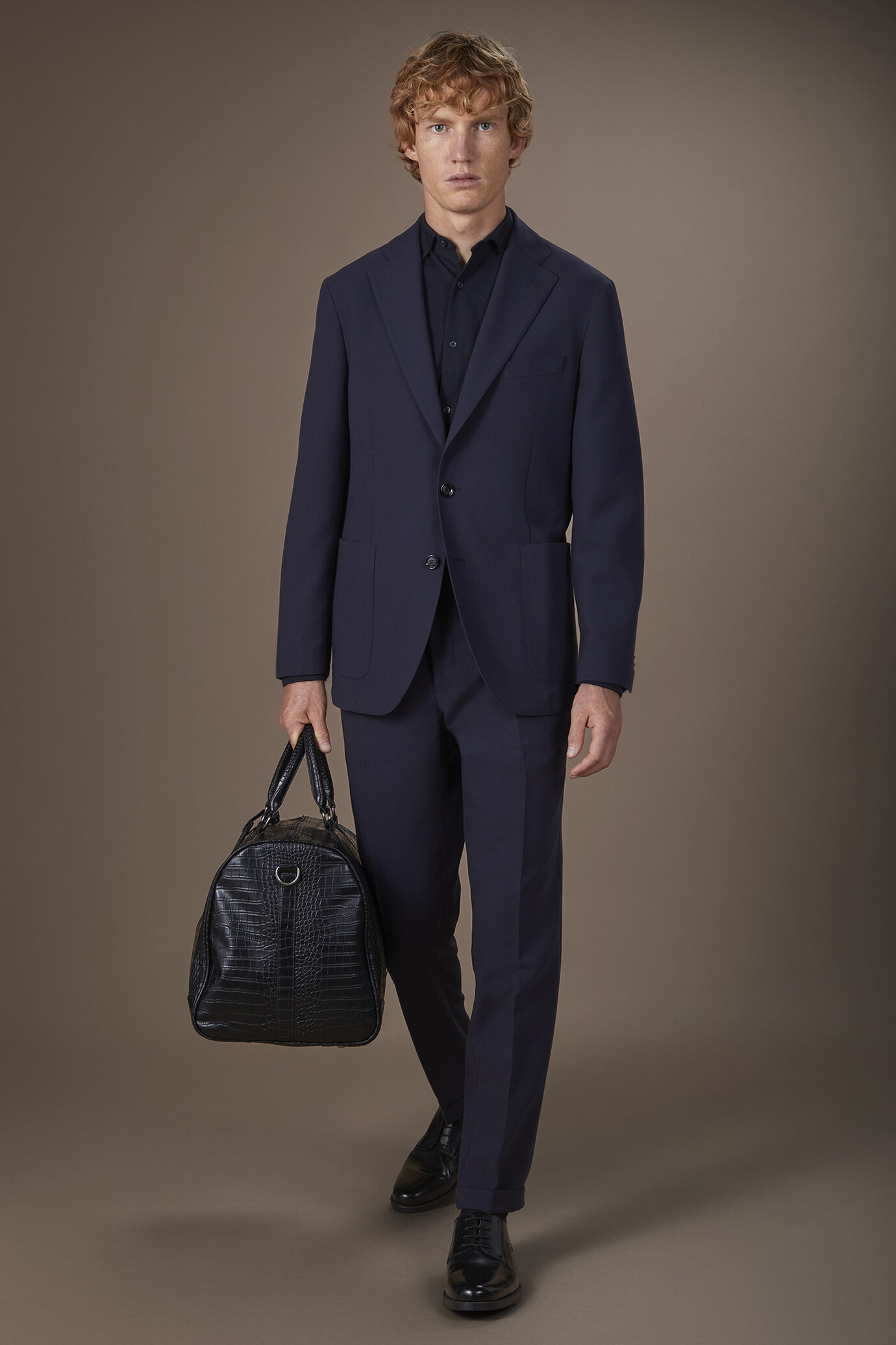 Giacca uomo monopetto sfoderata in jersey regular fit