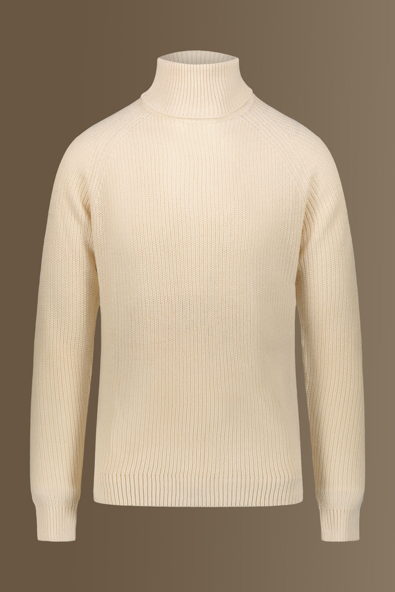 Turtle neck sweater wool blend English Rib