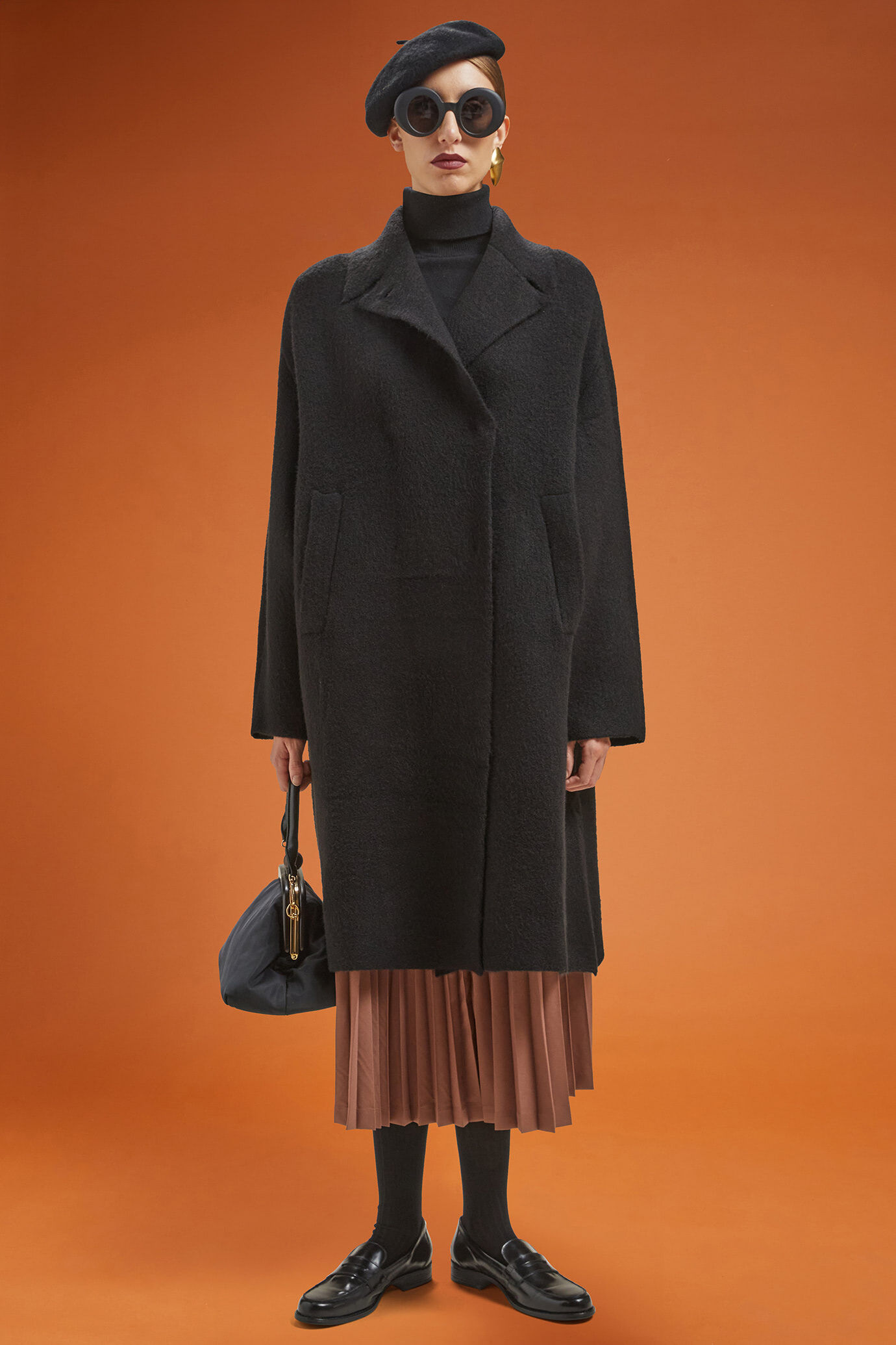 Manteau oversize en maille pour femme