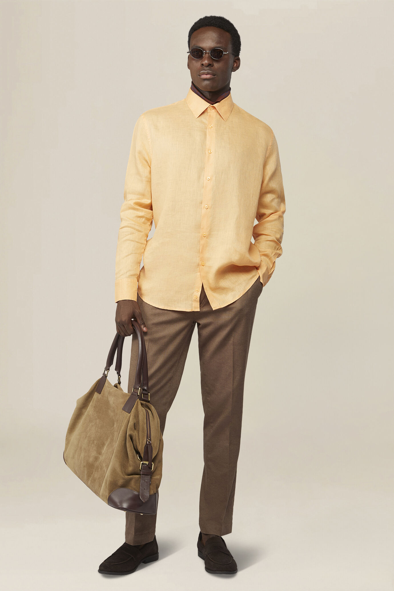 Herrenhose aus Baumwolle mit Falten image number 0